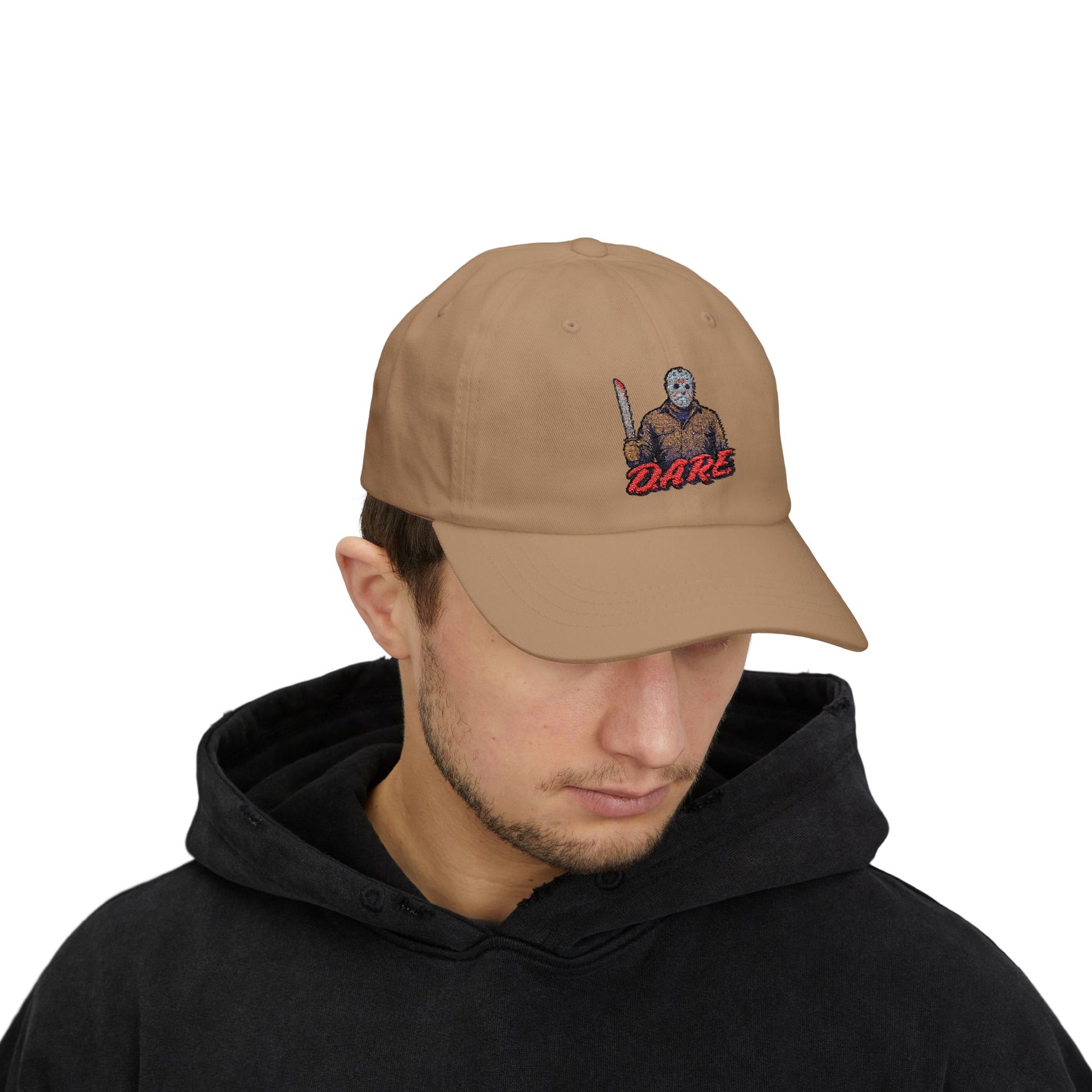 Jason Voorhees D.A.R.E. Parody Dad Hat – 80s Horror Meme Printed Cap
