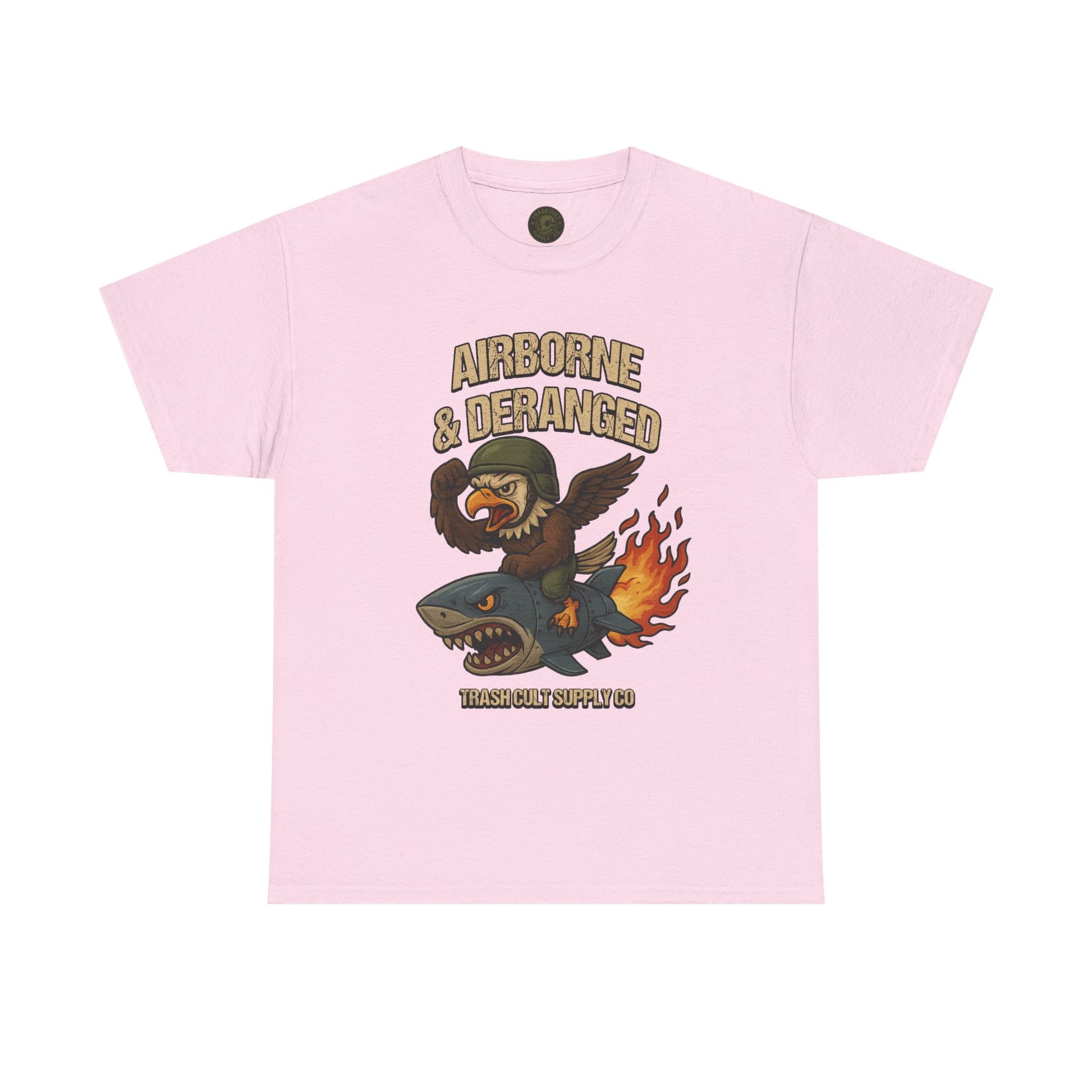 Airborne & Deranged T-Shirt – Trash Cult Supply Co. | Gildan 5000 Heavy Cotton Tee