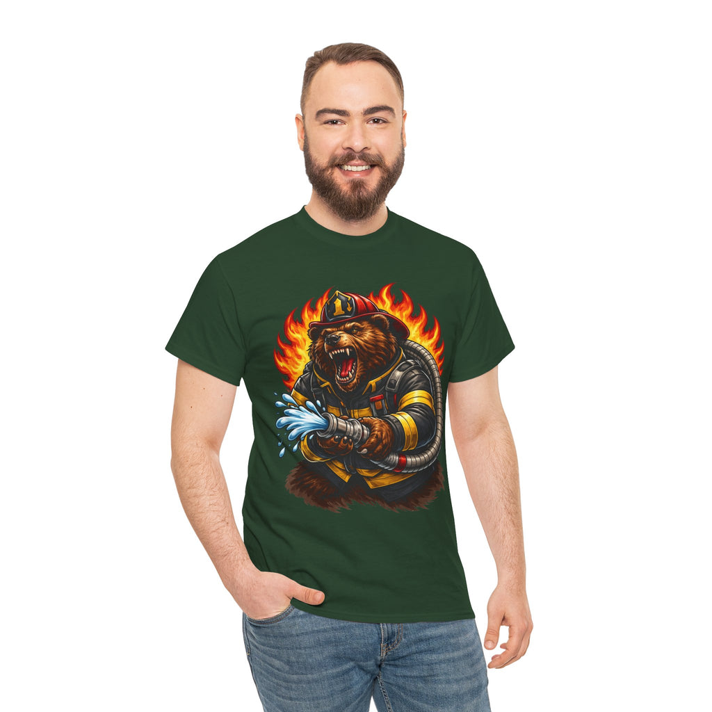 Firefighter Bear T-Shirt – Brave Fireman Graphic Tee