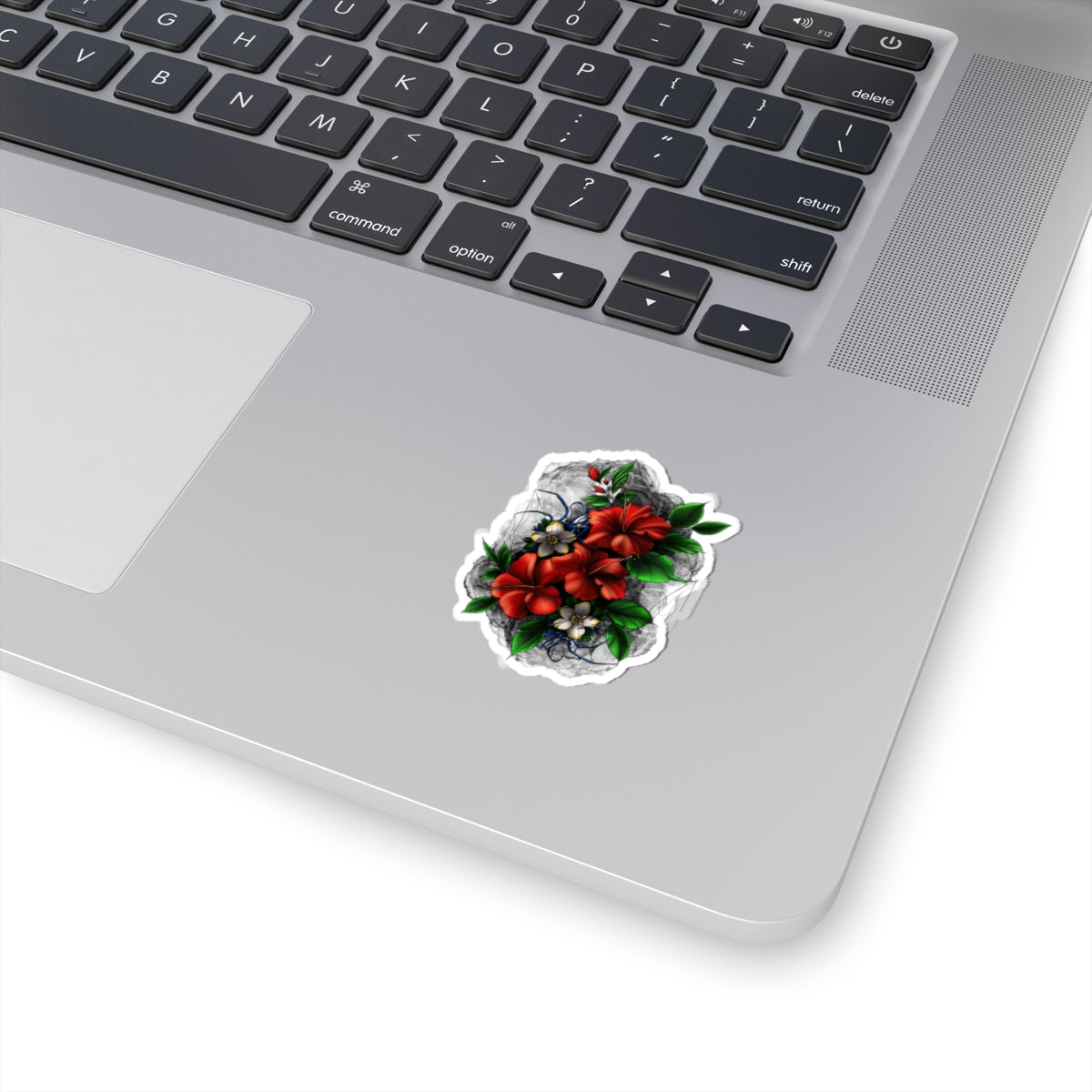 Crimson Hibiscus Stone Sticker – Lara Davenport x Trash Cult