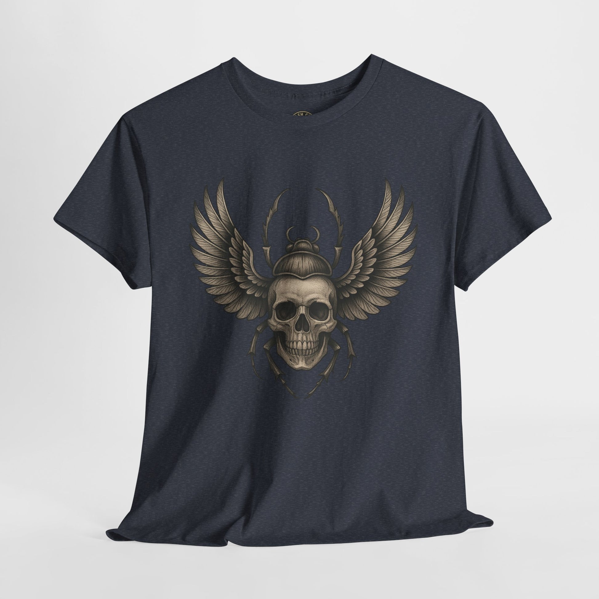 Winged Skull Scarab Shirt – Dark Gothic Beetle Graphic Tee – Gildan 5000 Unisex