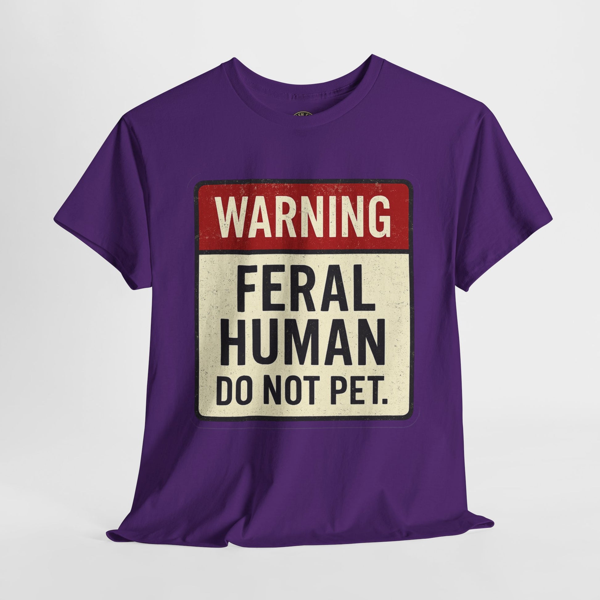 Warning Feral Human Tee: Unisex Humorous Cotton Shirt, Gift for Animal Lovers, Funny Tee, Unique Statement Apparel, Casual Wear, [...]