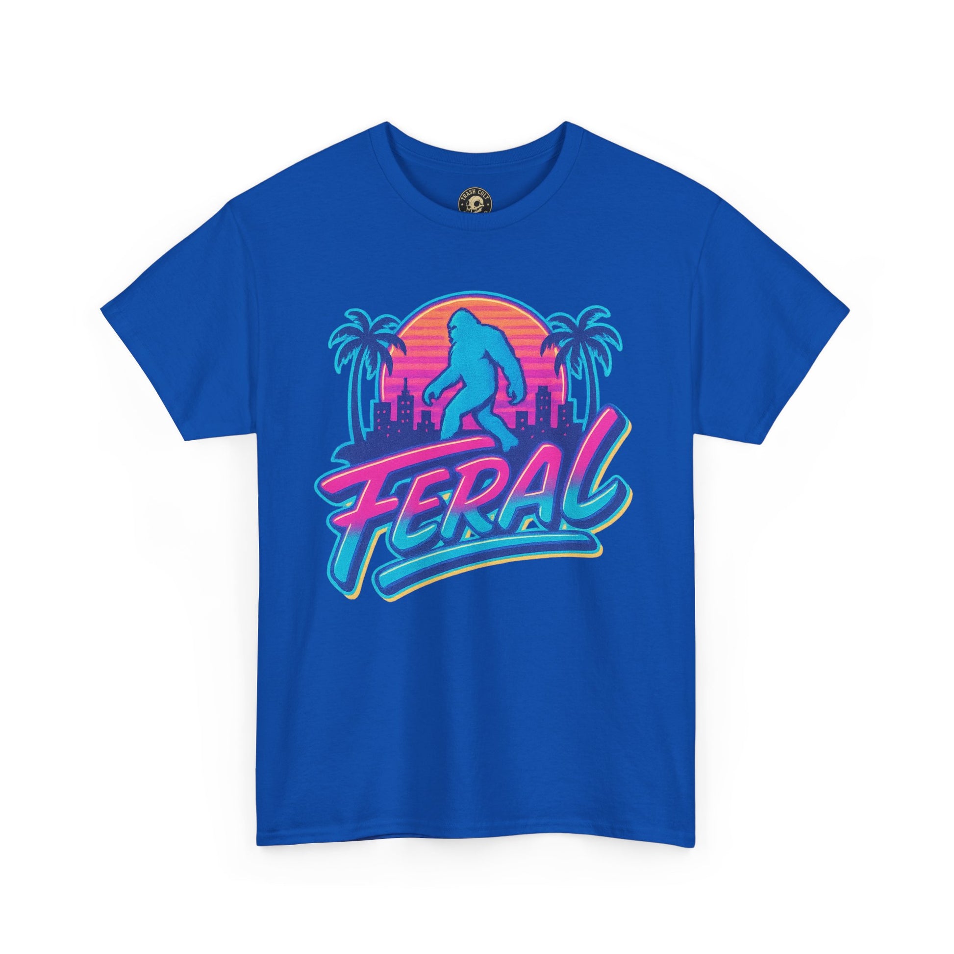 Retro Feral Bigfoot Tee – Tropical Chaos Meets Cryptid Cool