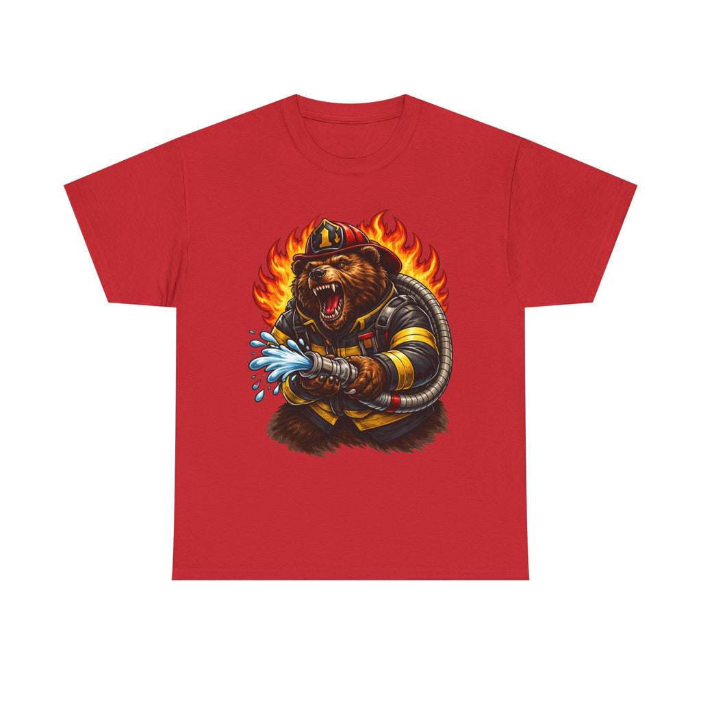 Firefighter Bear T-Shirt – Brave Fireman Graphic Tee