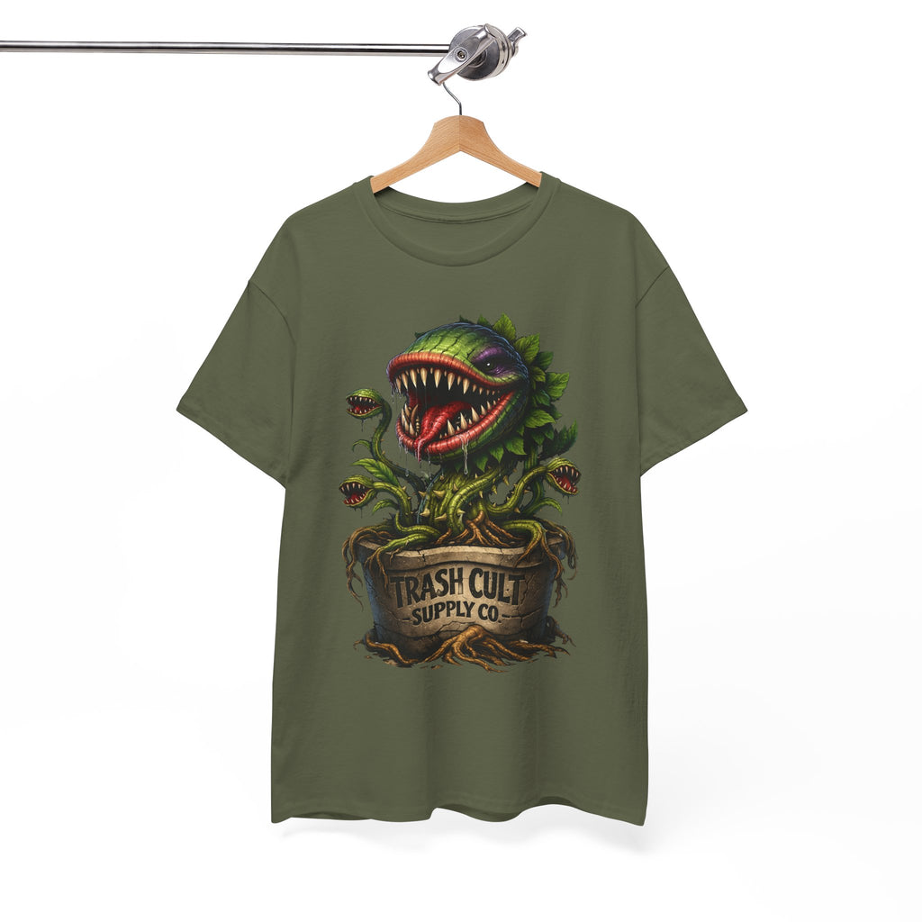Carnivorous Plant Graphic Tee — "Trash Cult Supply Co." Potted Monster Shirt