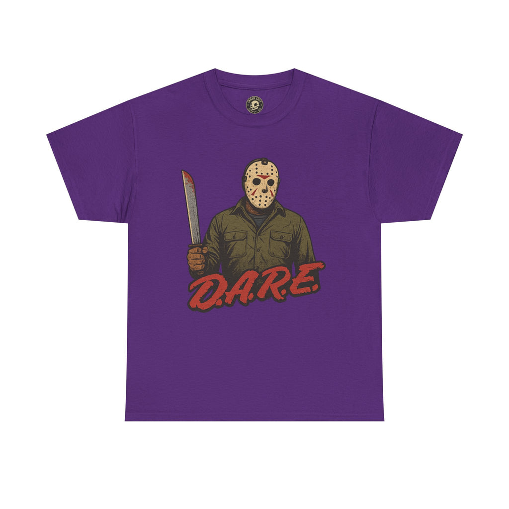 Jason Voorhees D.A.R.E. Parody Shirt – 1980s Horror Meme Tee | Gildan 5000 Slasher Graphic