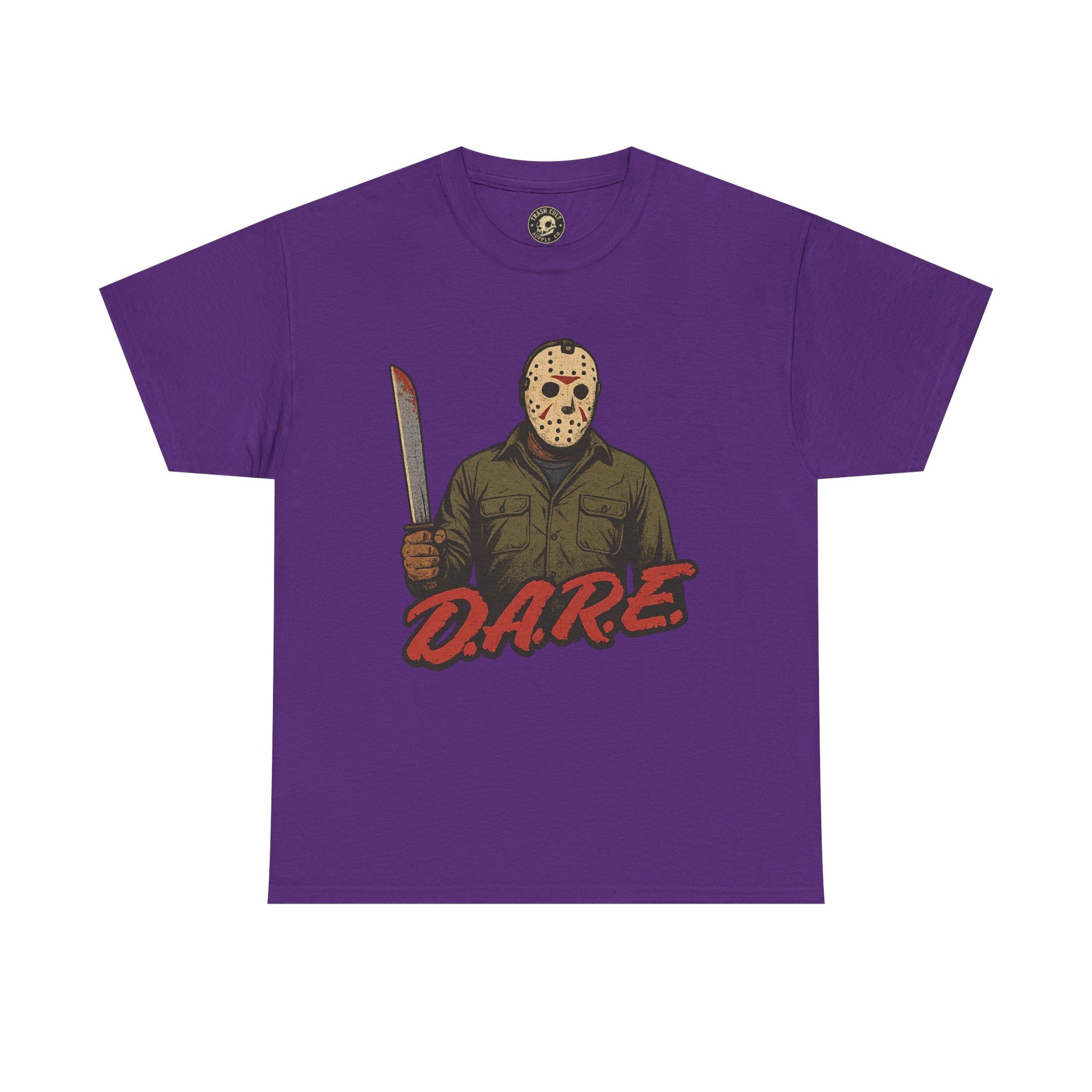 Jason Voorhees D.A.R.E. Parody Shirt – 1980s Horror Meme Tee | Gildan 5000 Slasher Graphic