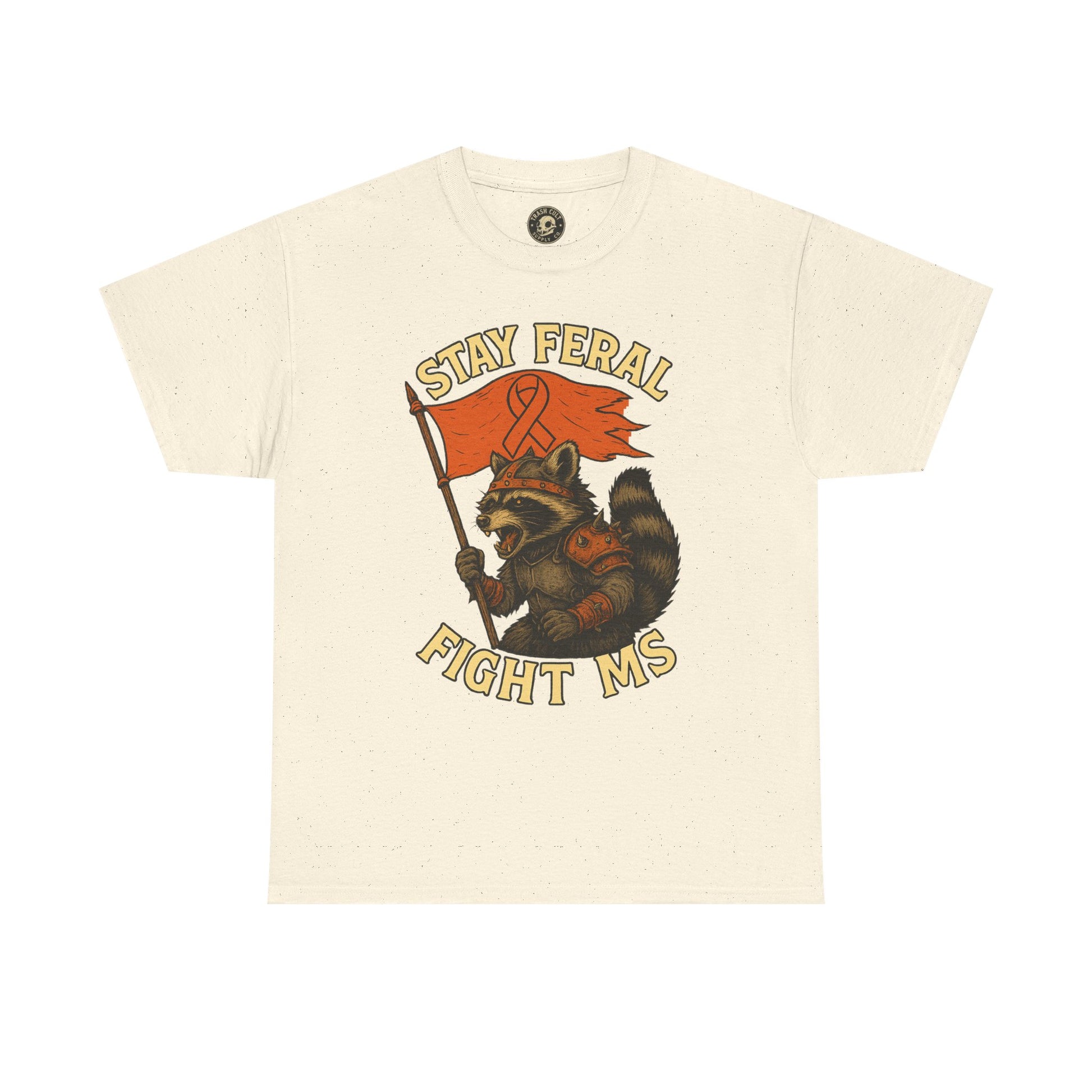 Stay Feral Fight MS Raccoon warrior shirt