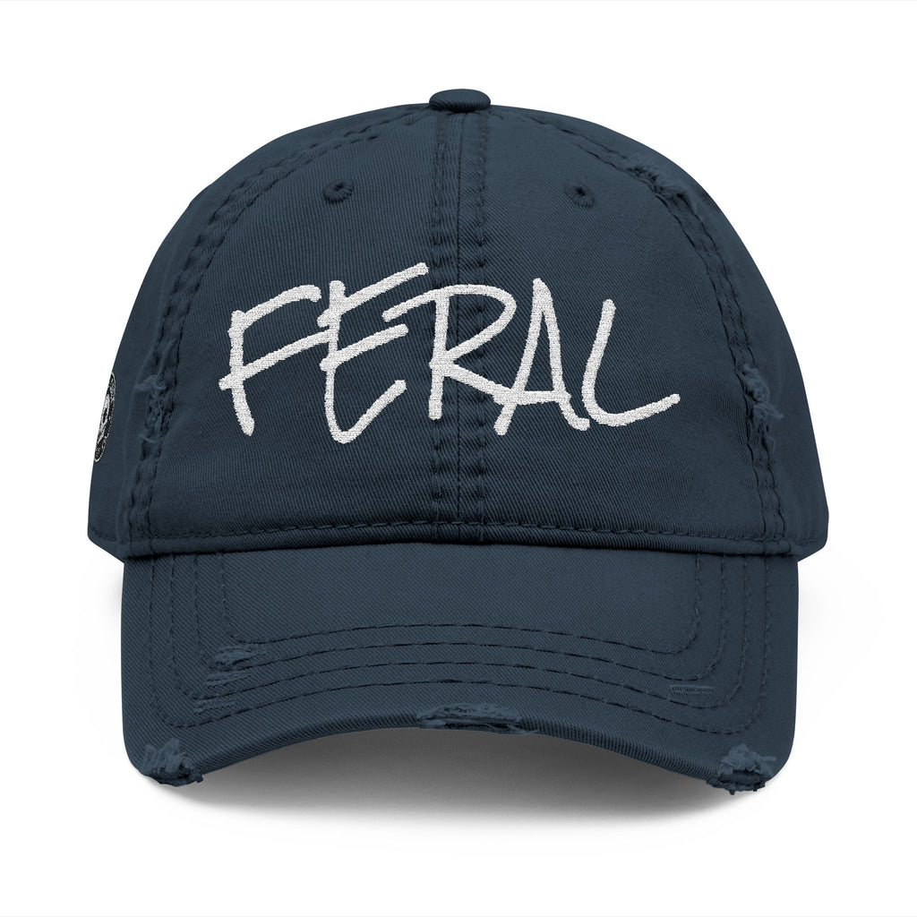 FERAL Distressed Dad Hat – Stay Weird Vintage Cap