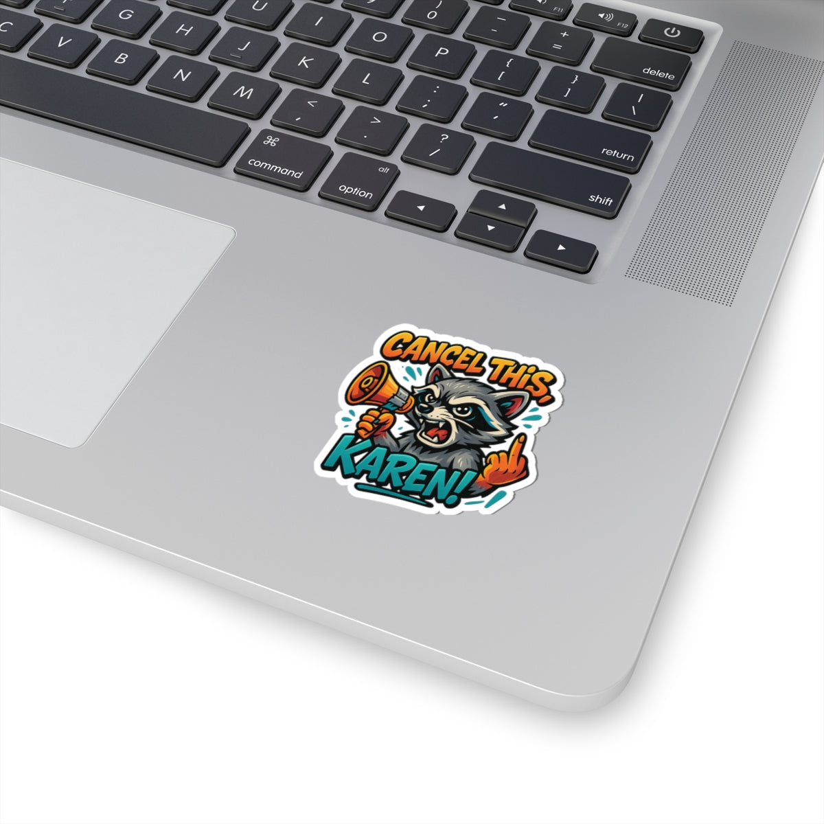 Cancel This, Karen! Raccoon Sticker – Bold New School Attitude | Kiss Cut Vinyl