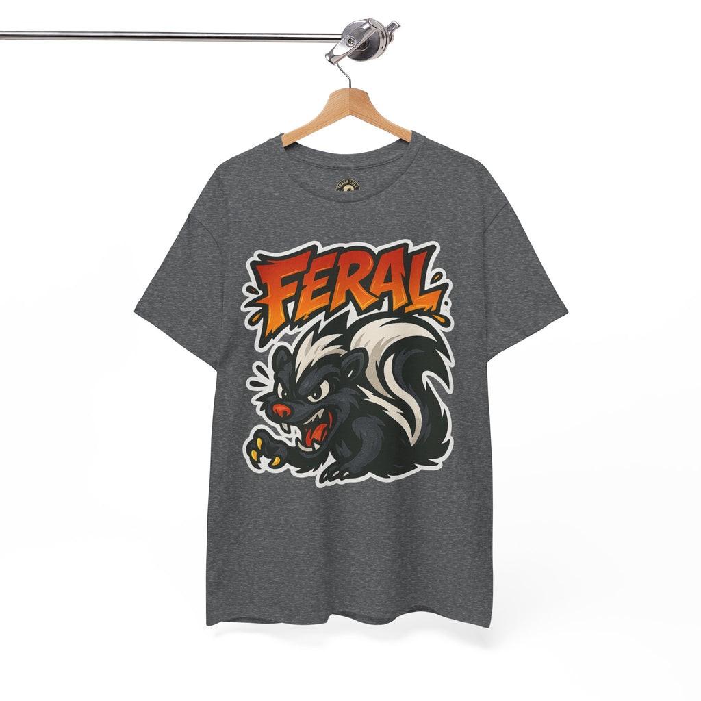 Feral  Skunk Graphic Tee, Cool T-Shirt, Streetwear Style, Unique Gift, Animal Lover Apparel, Fun Casual Wear