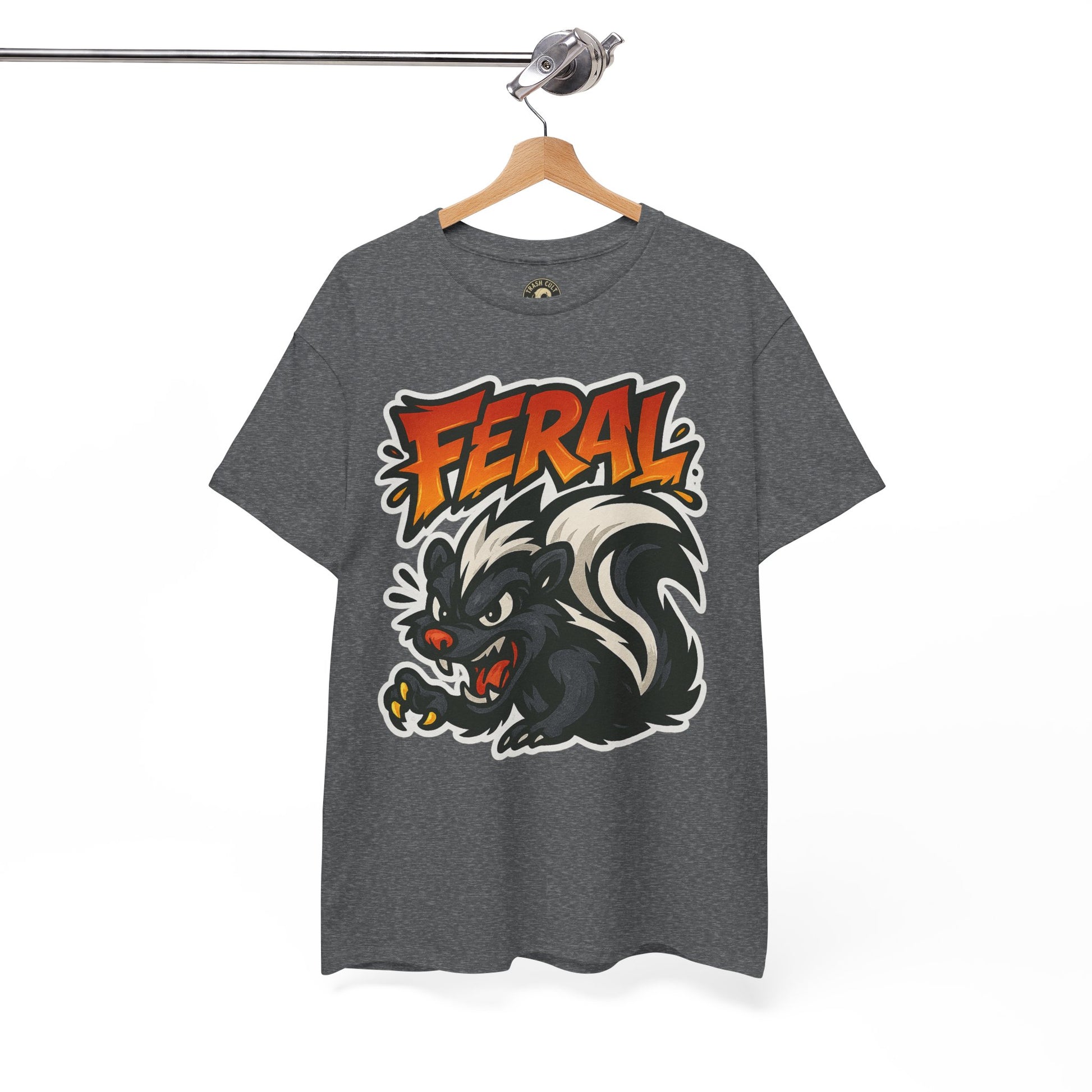 Feral  Skunk Graphic Tee, Cool T-Shirt, Streetwear Style, Unique Gift, Animal Lover Apparel, Fun Casual Wear