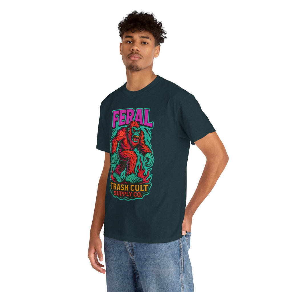 FERAL Bigfoot Shirt – Trashcore Bold Colors | Trash Cult Supply Co | Gildan 5000 Tee
