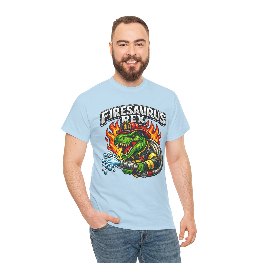 Firesaurus Rex T-Shirt — Funny Firefighter Dinosaur Tee