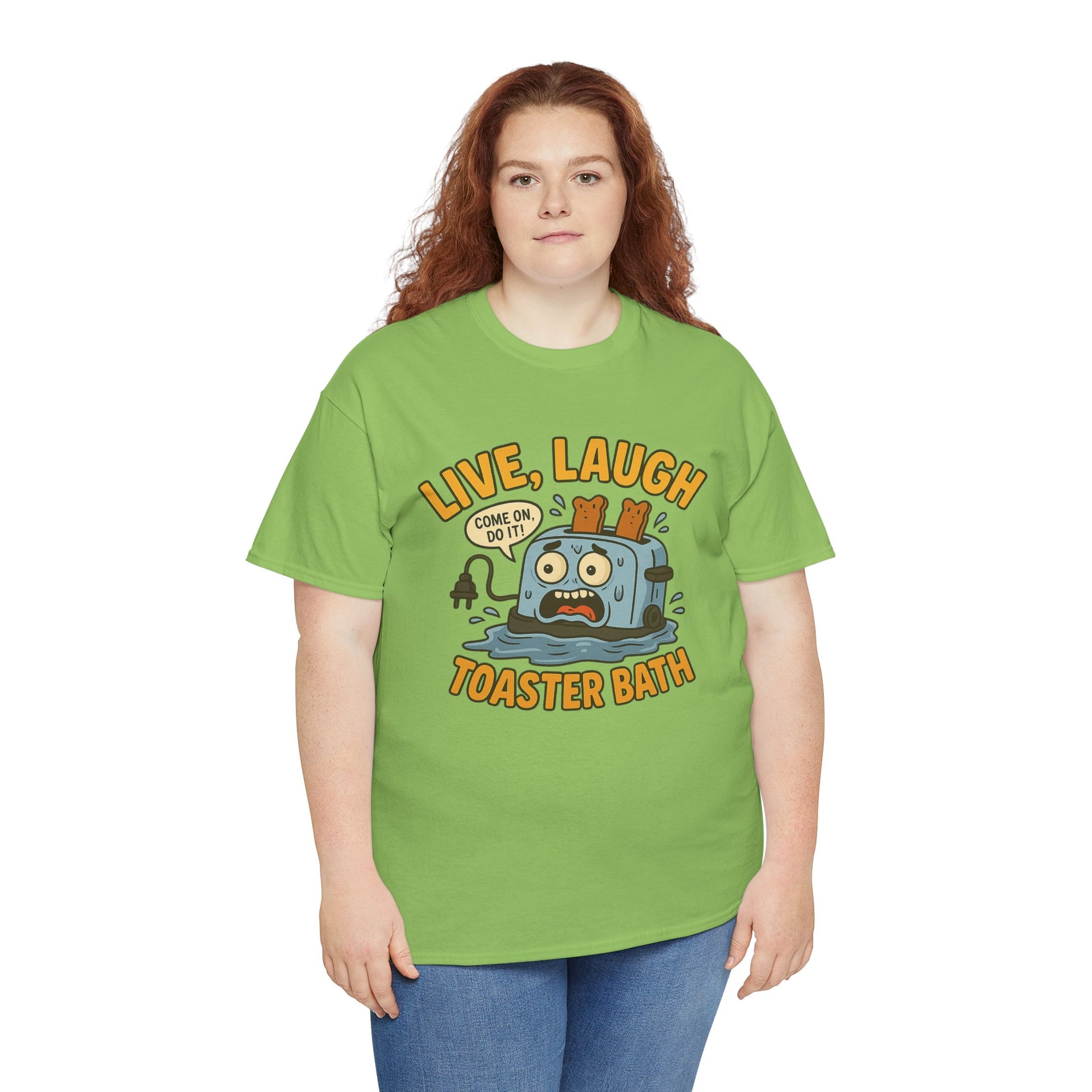 Funny Toaster Bath Tee, Humorous Unisex Shirt, Gift for Friends, Lightweight Cotton Tee, Birthday Party Outfit