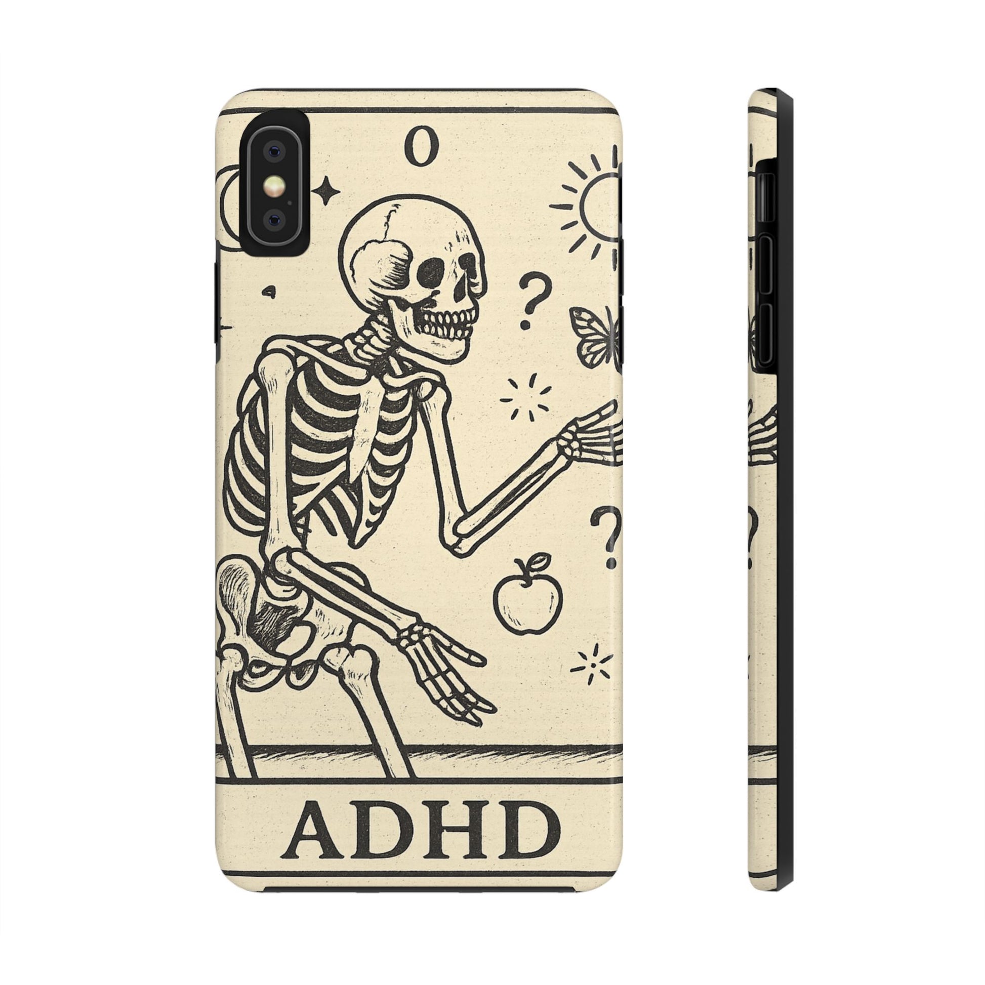 Skeleton ADHD Phone Cases, Unique Phone Cover, Funny ADHD Gift, Quirky Skeleton Design, Cool Accessories for Everyone