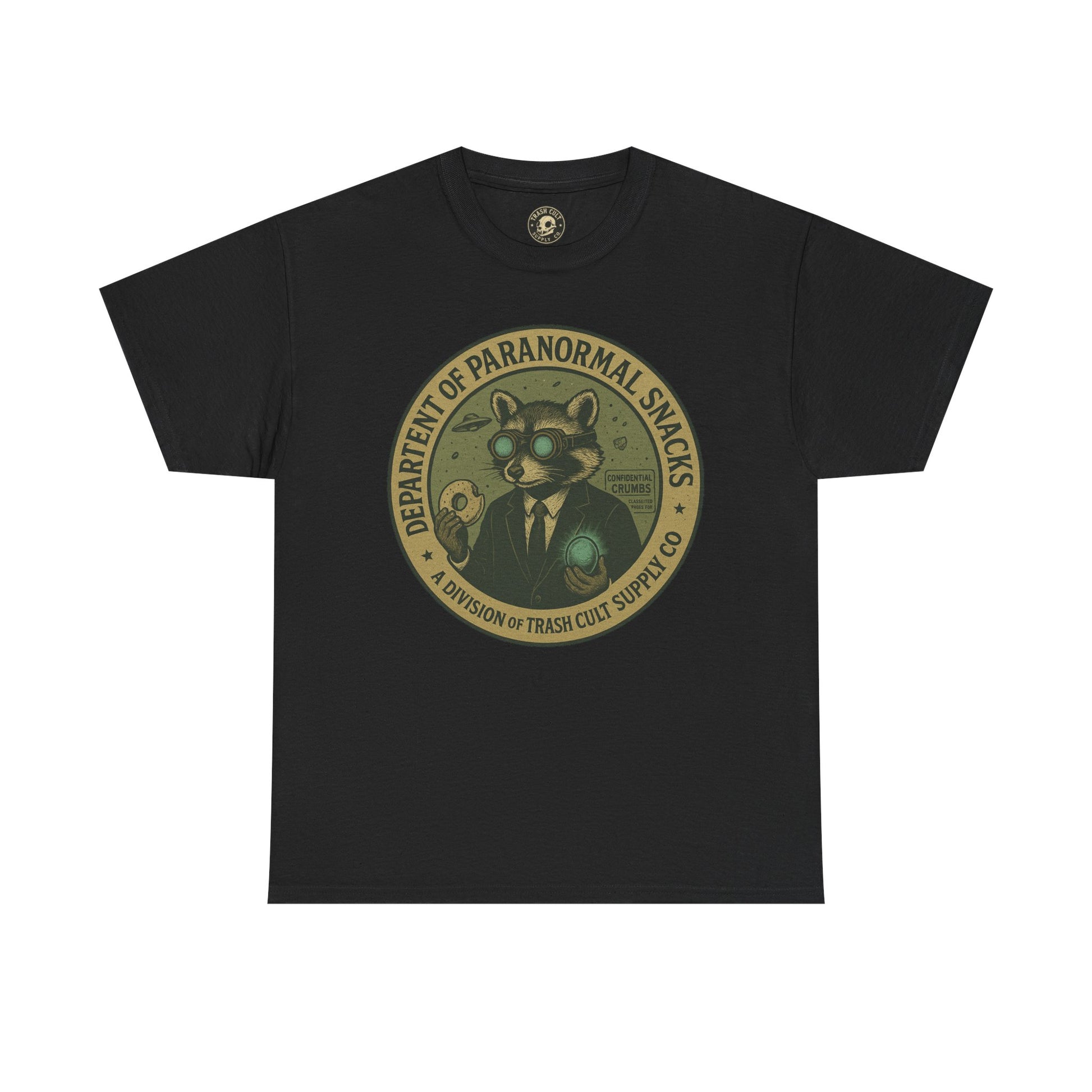 Department of Paranormal Snacks Shirt – Trash Cult Supply Co – Vintage Cryptid Division Tee – Gildan 5000