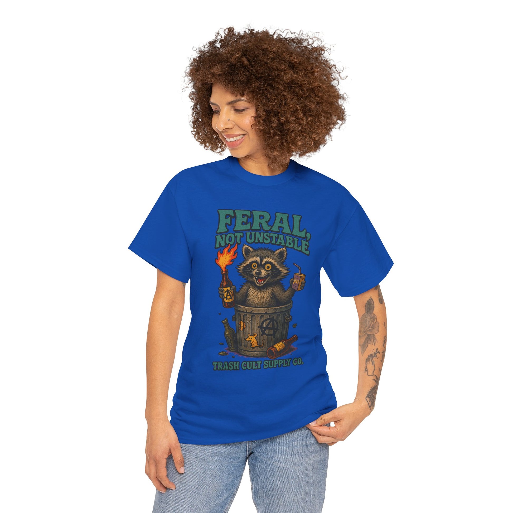 Feral Not Unstable Tee, Streetwear Tee, Graphic Shirt, Funny T-Shirt, Humor Clothing, Unique Gift