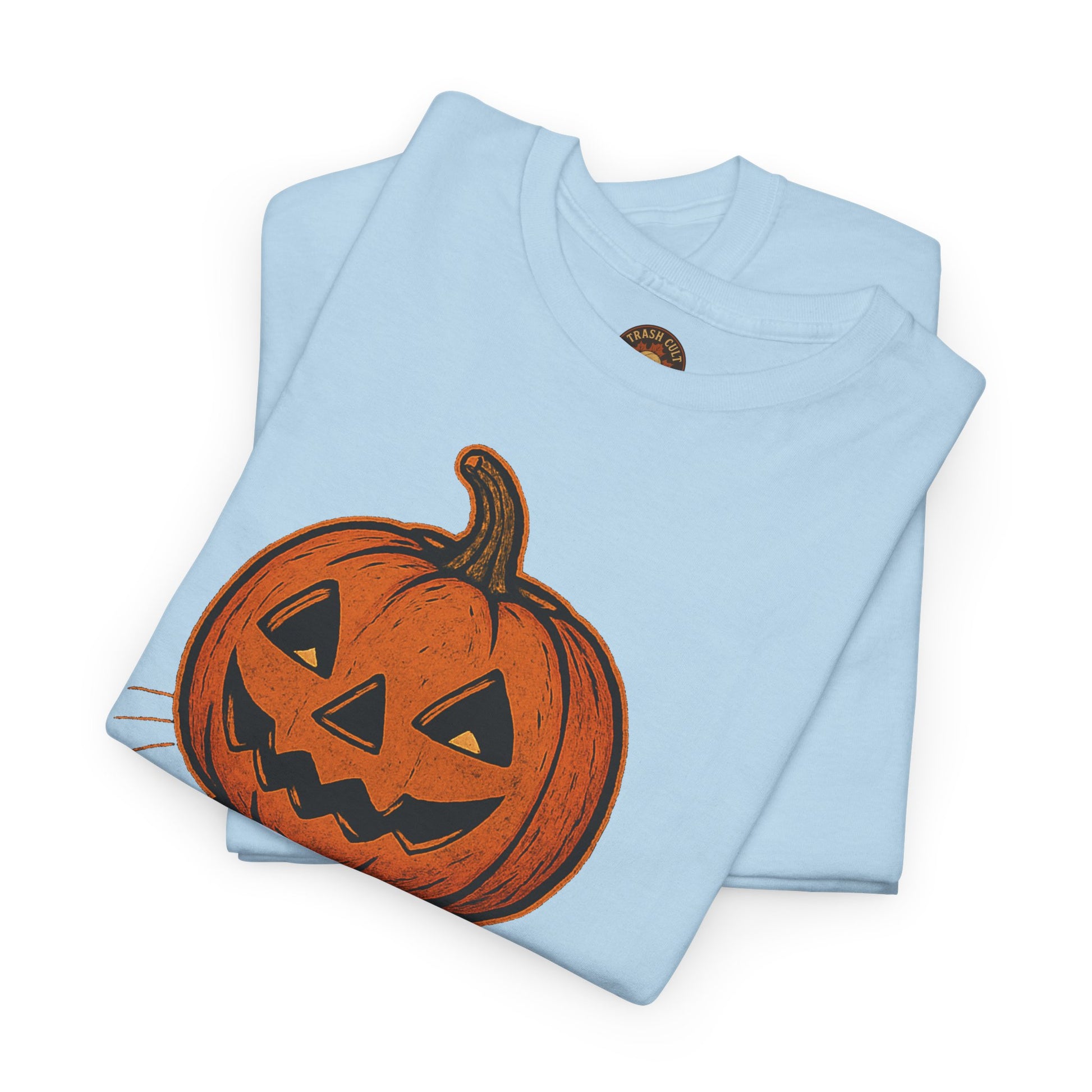 Black Cat Pumpkin Head Halloween T-Shirt – Jack O’Lantern Cat Design