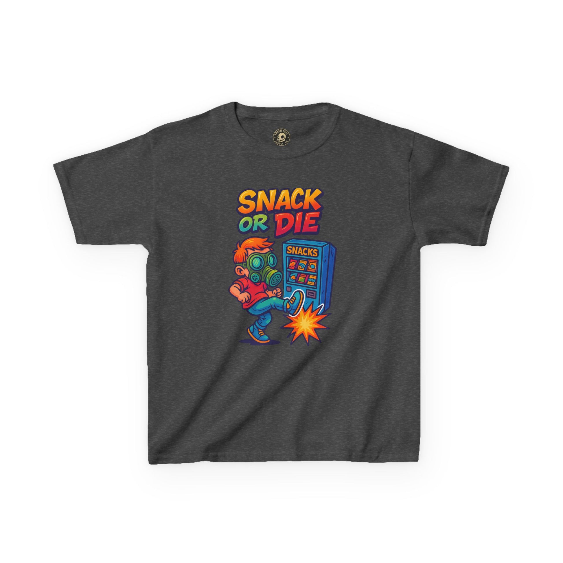 Snack or Die Kids T-Shirt – Funny Retro Gaming Tee for Kids | Playful Cotton Shirt for Snack Lovers