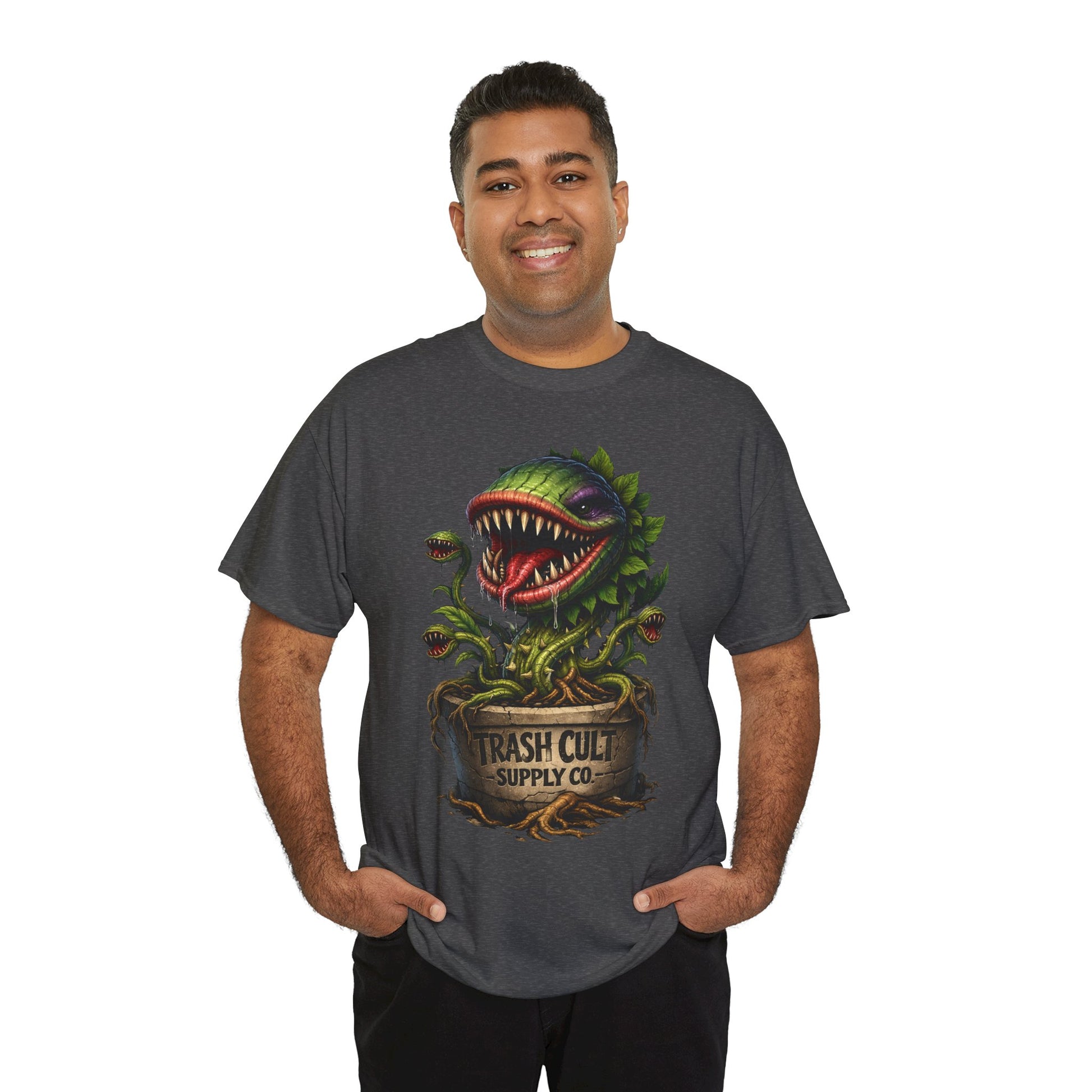 Carnivorous Plant Graphic Tee — "Trash Cult Supply Co." Potted Monster Shirt