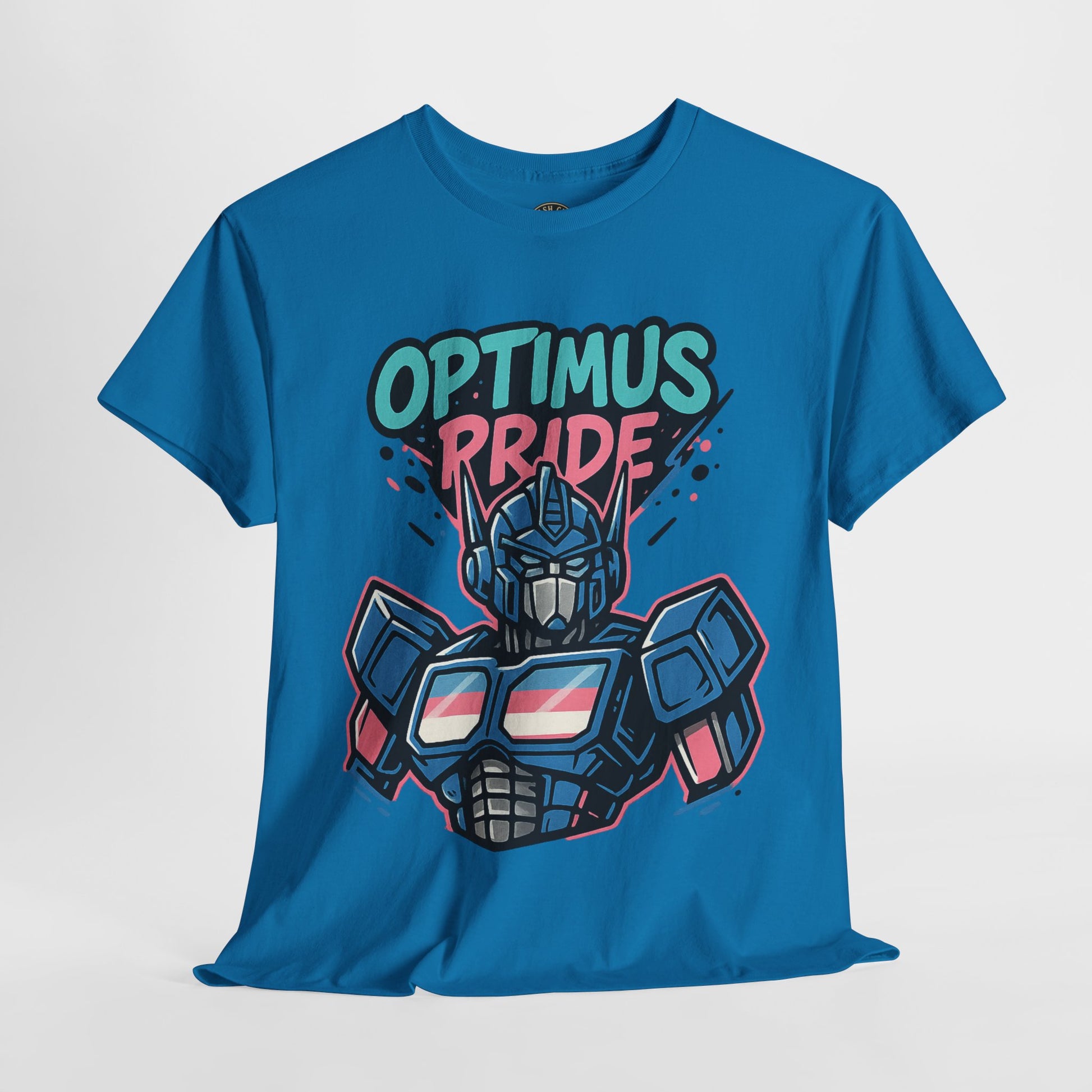 Optimus Pride T-Shirt – Trans Pride Robot Graphic Tee | Gildan 5000 Unisex Shirt
