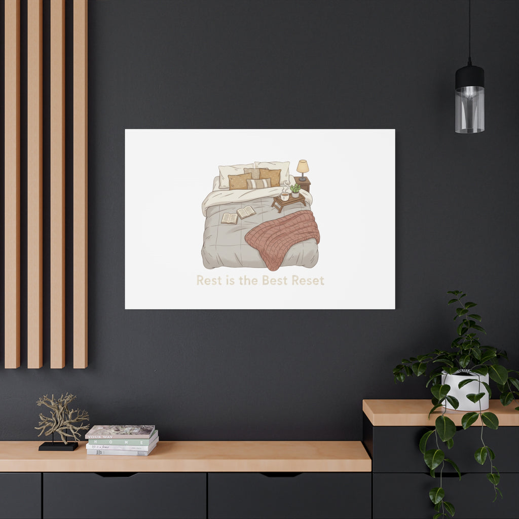 Rest is the Best Reset Canvas | sleepy humor, restful vibes