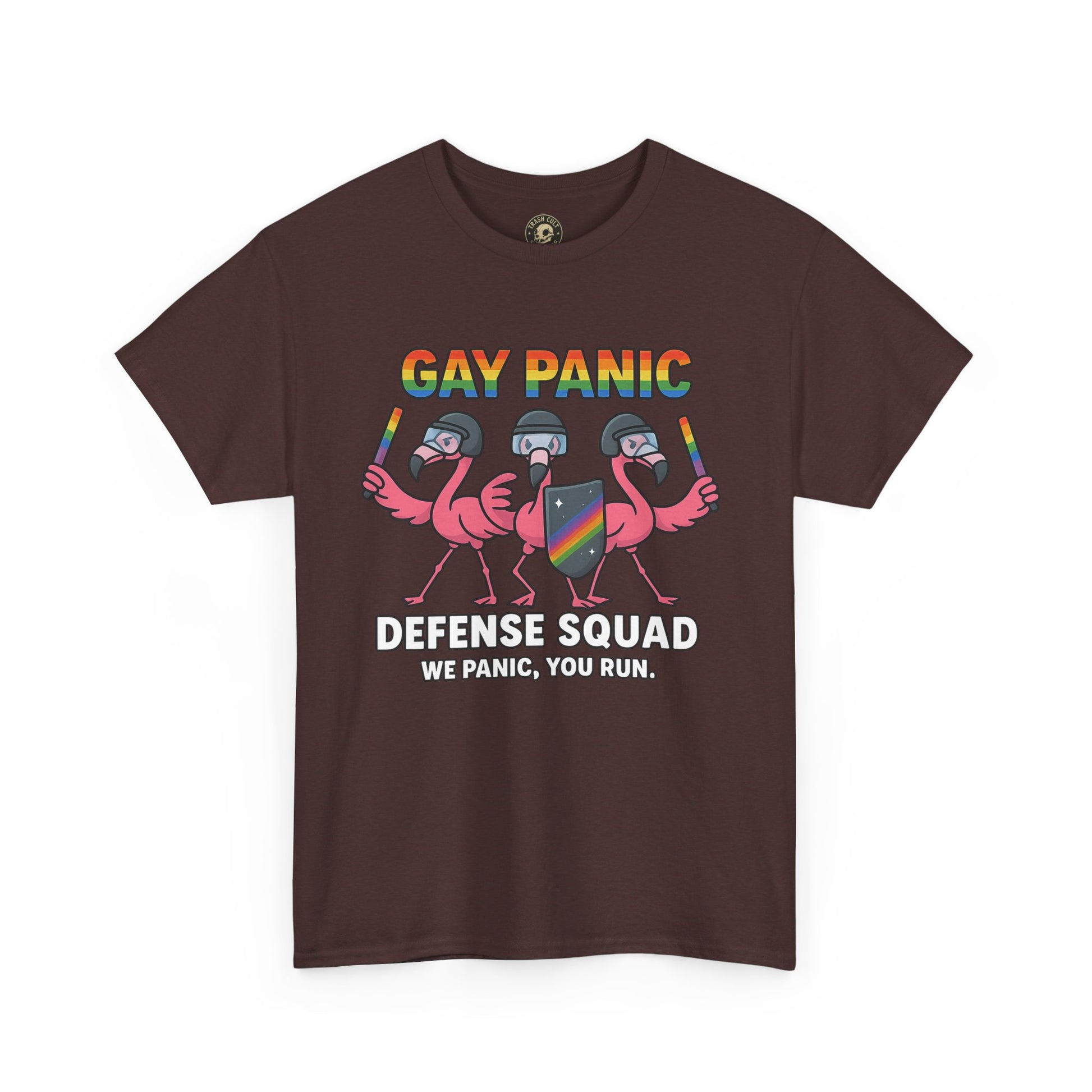 Gay Panic Defense Squad Unisex Heavy Cotton Tee, LGBTQ Pride Tee, Funny Graphic Shirt, Gift for Friends, Summer Fashion
