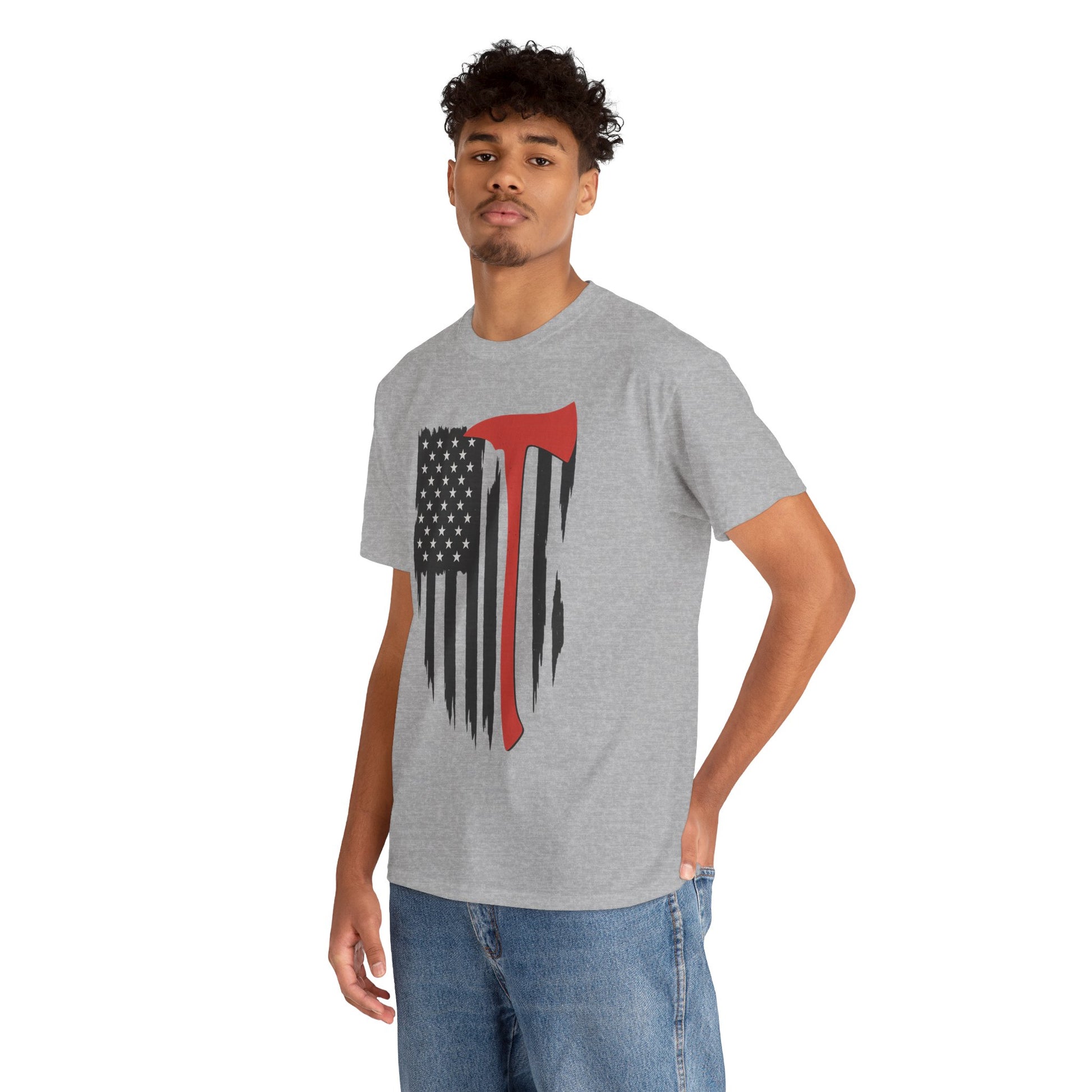 American Pride Unisex Heavy Cotton Tee, Casual Shirt, Graphic Tee, Gift for Him, Independence Day Apparel