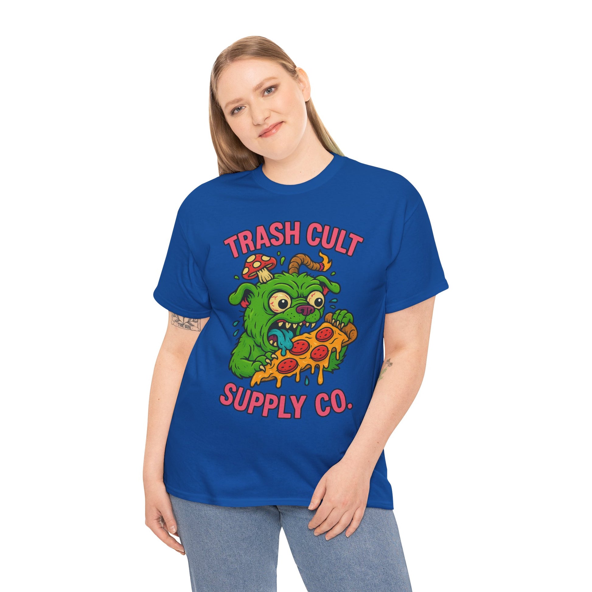 Feral Pizza Monster Shirt – Trash Cult Supply Co | Gildan 5000 Graphic Tee