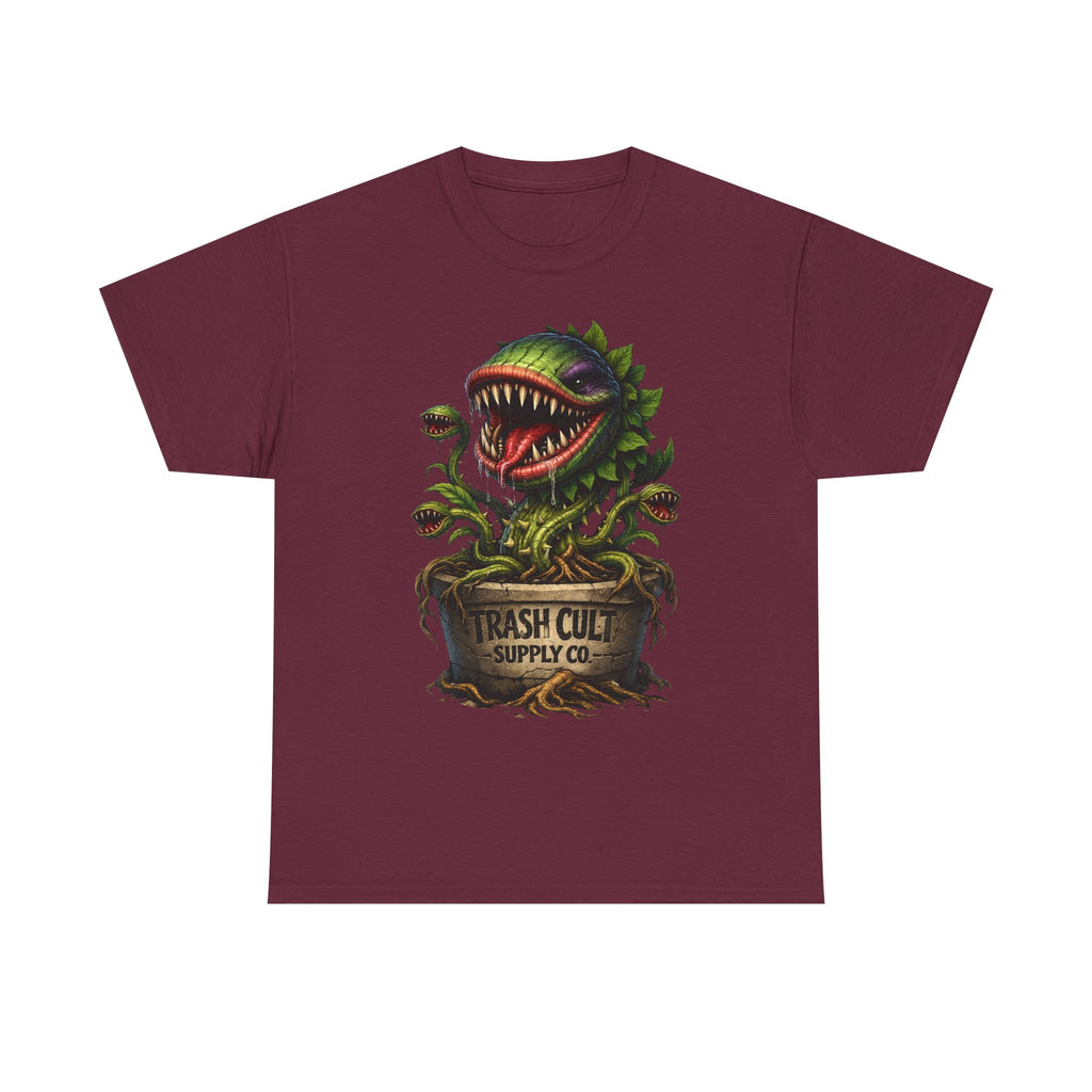 Carnivorous Plant Graphic Tee — "Trash Cult Supply Co." Potted Monster Shirt