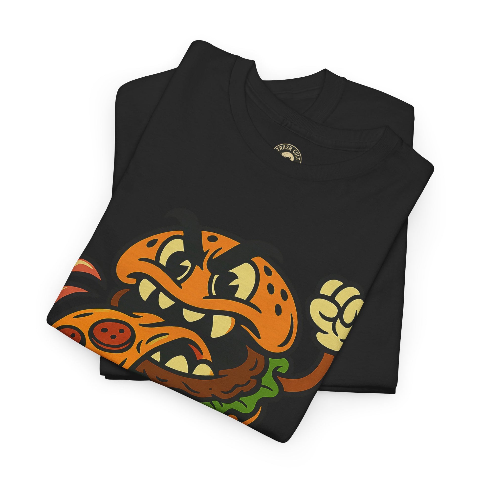 Angry Burger Pizza Spitter Tee – Trash Cult Supply Co | Gildan 5000 Shirt