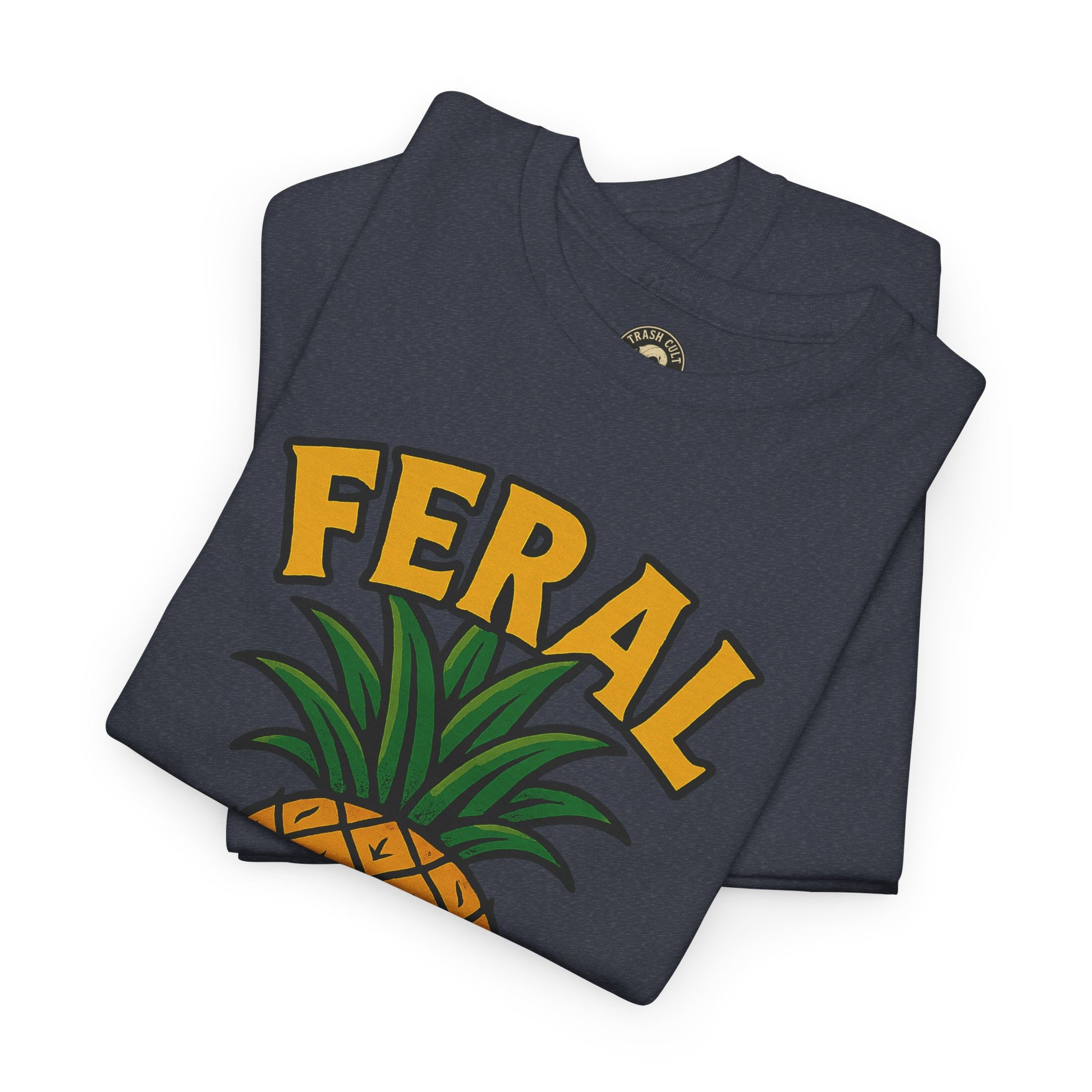 Feral Evil Pineapple Shirt – Aggressive Fruit Trashcore Tee – Gildan 5000 Unisex