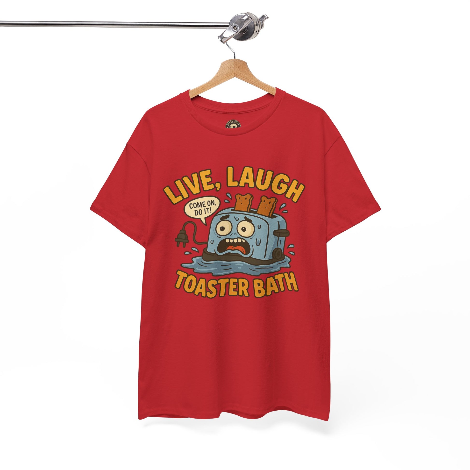 Funny Toaster Bath Tee, Humorous Unisex Shirt, Gift for Friends, Lightweight Cotton Tee, Birthday Party Outfit
