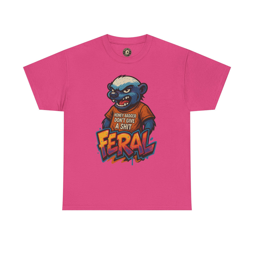 Feral Graphic Tee, Unisex Heavy Cotton T-Shirt for Casual Wear, Gift for Animal Lovers, Unique Streetwear, Funny Graphic Shirt