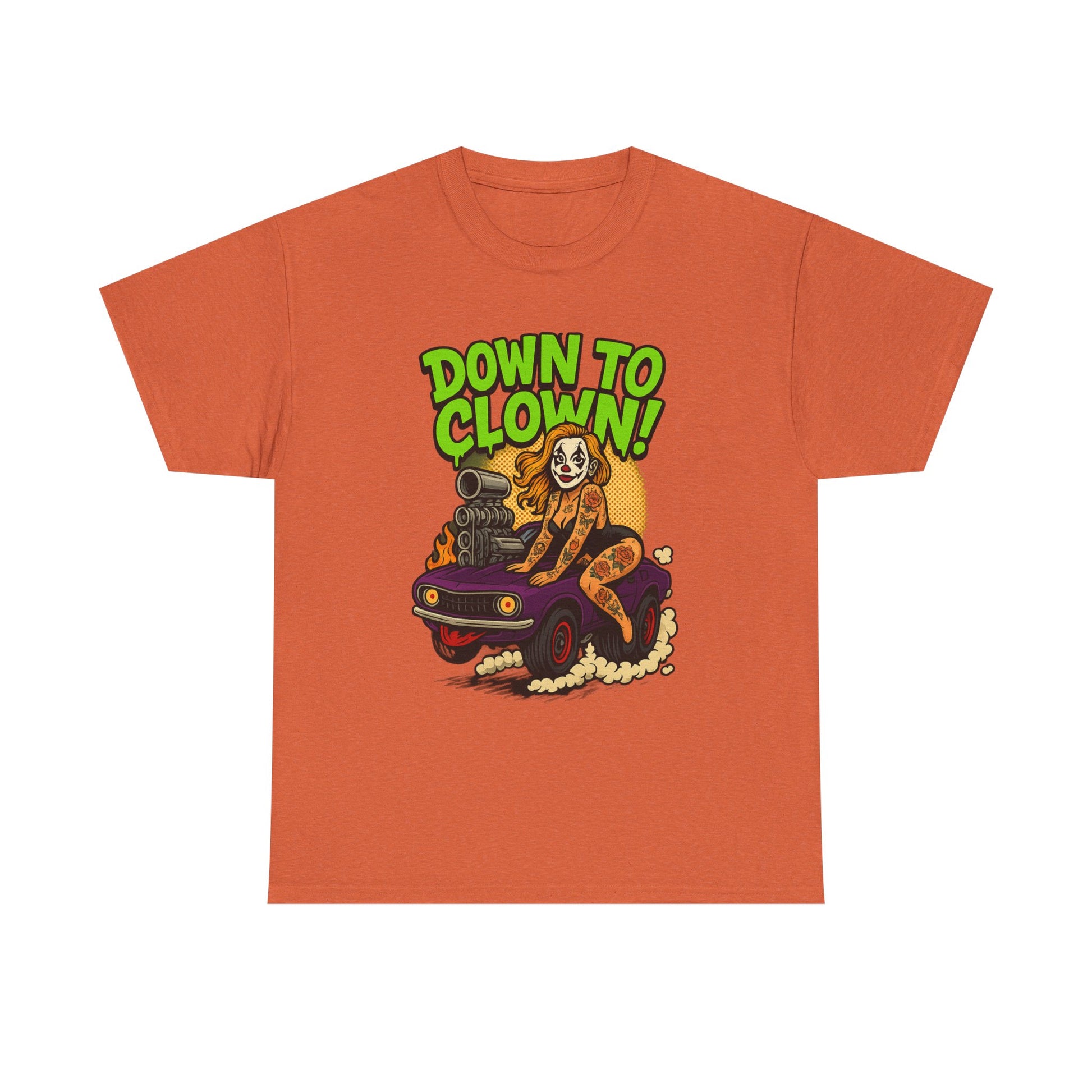 Unisex Graphic Tee | Down to Clown T-Shirt, Fun Statement Shirt, Casual Wear, Gift for Friends, Festivals, Halloween