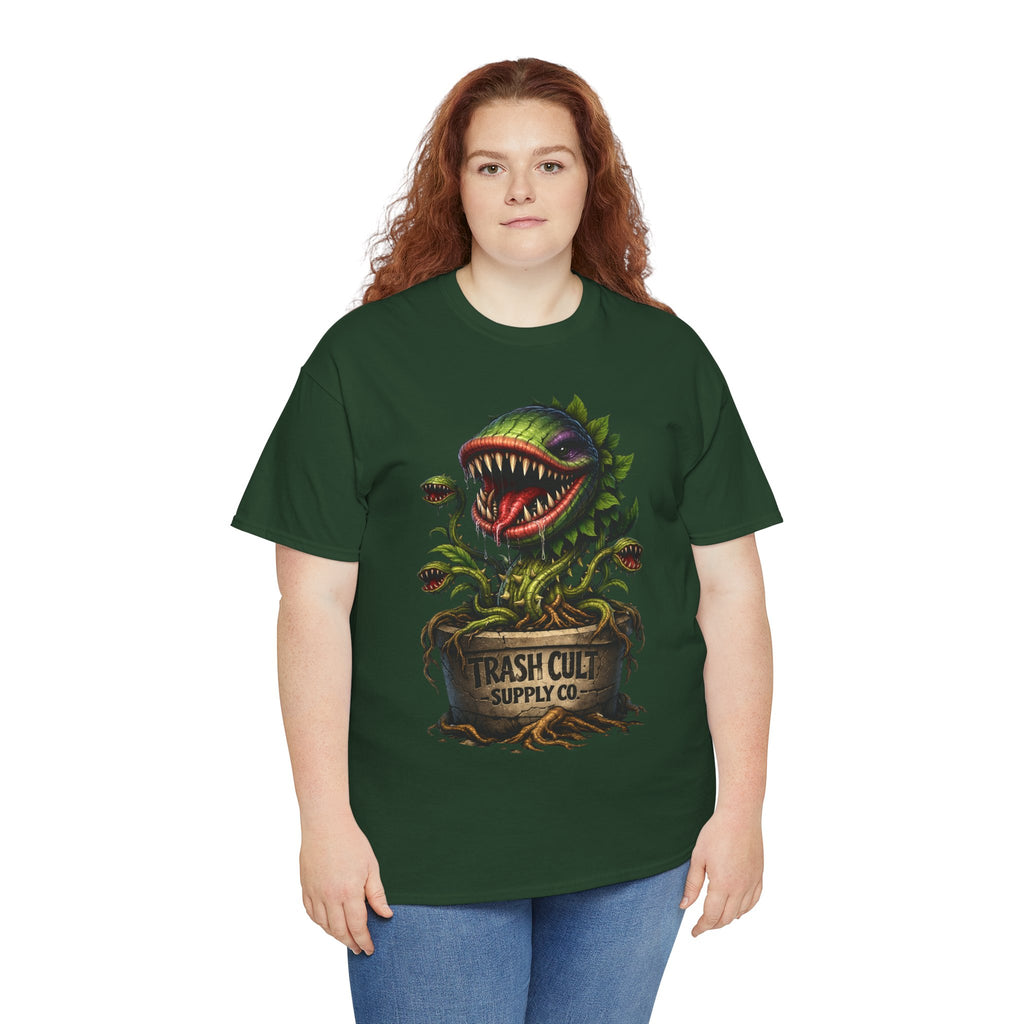 Carnivorous Plant Graphic Tee — "Trash Cult Supply Co." Potted Monster Shirt
