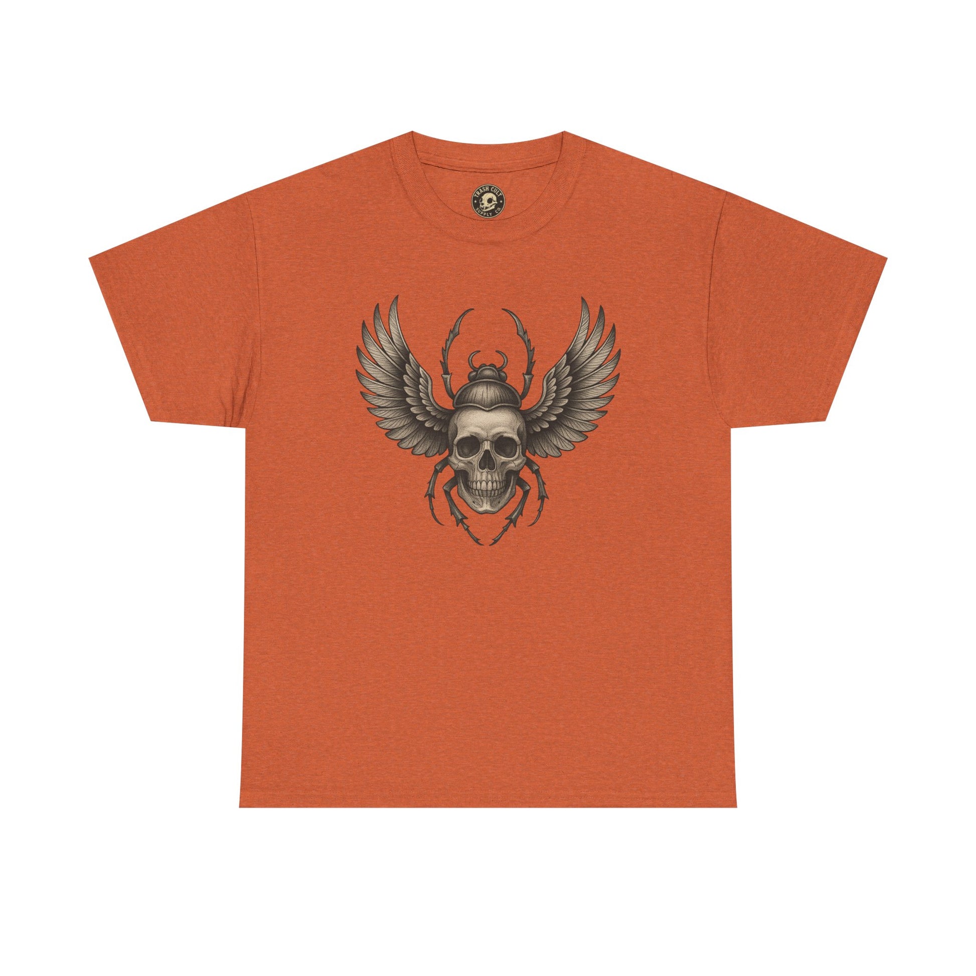Winged Skull Scarab Shirt – Dark Gothic Beetle Graphic Tee – Gildan 5000 Unisex