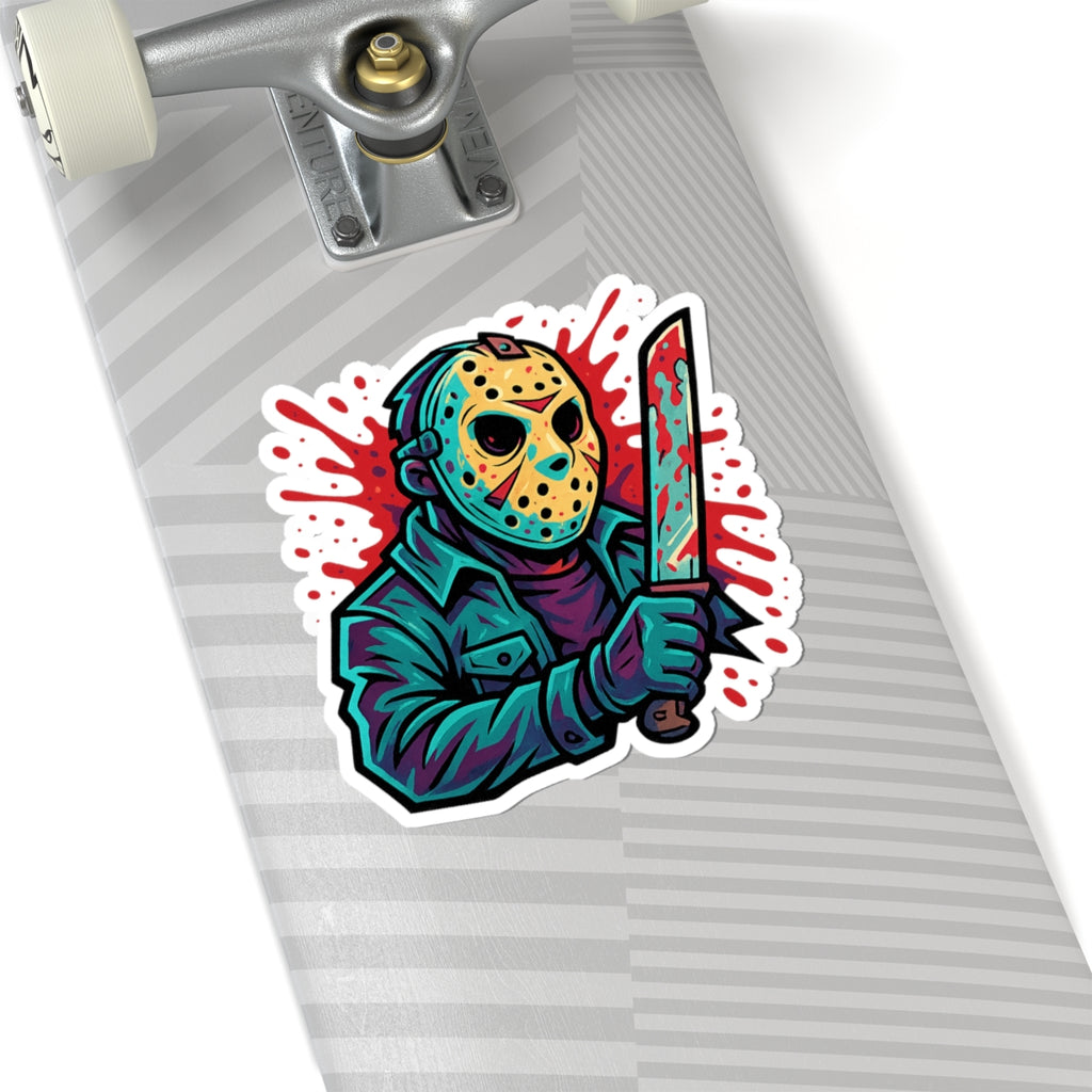 Jason Voorhees Graffiti Sticker – New School Slasher Art Kiss Cut