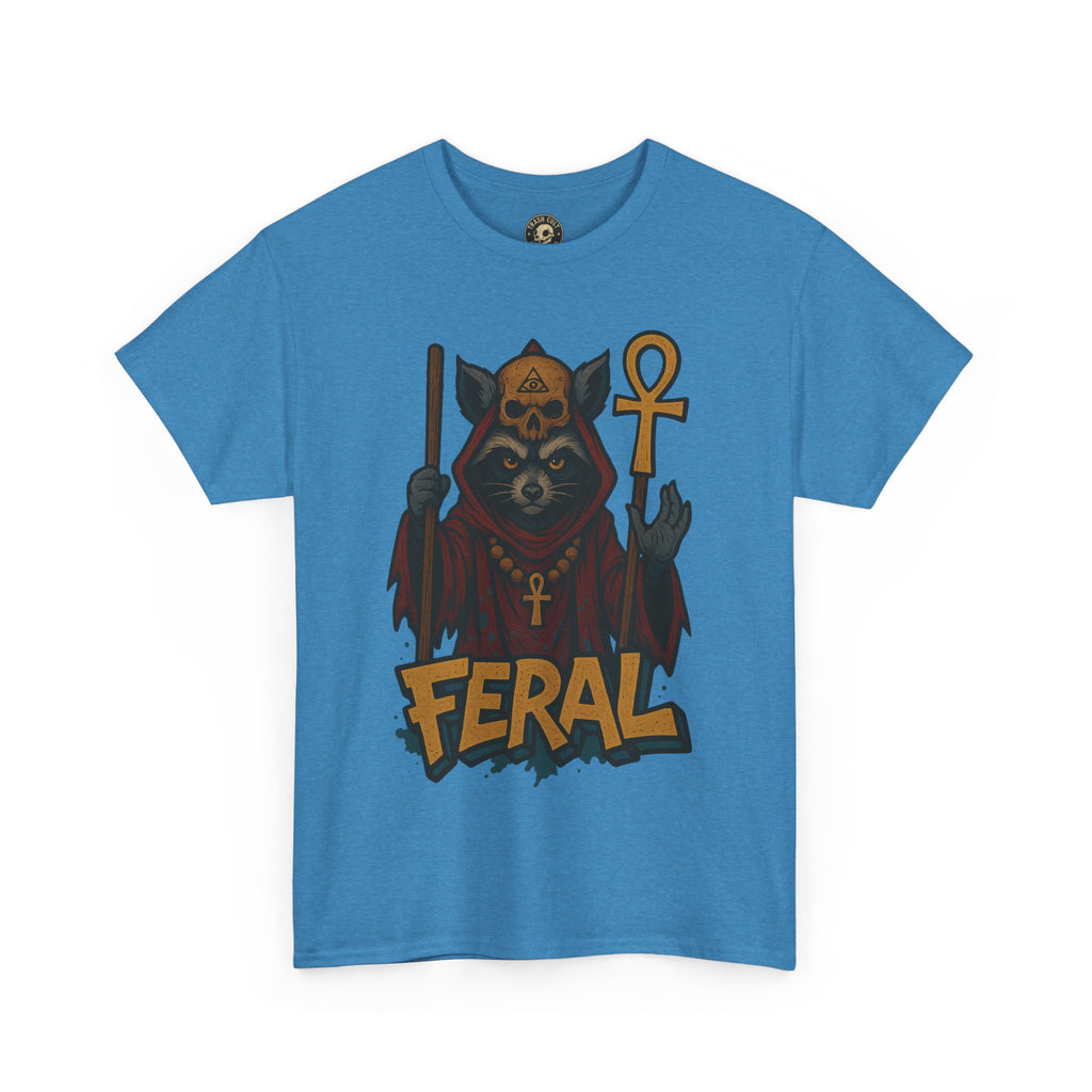 FERAL Raccoon Cult Leader Shirt – Graffiti Style Streetwear Tee | Bold Trashcore Design on Gildan 5000