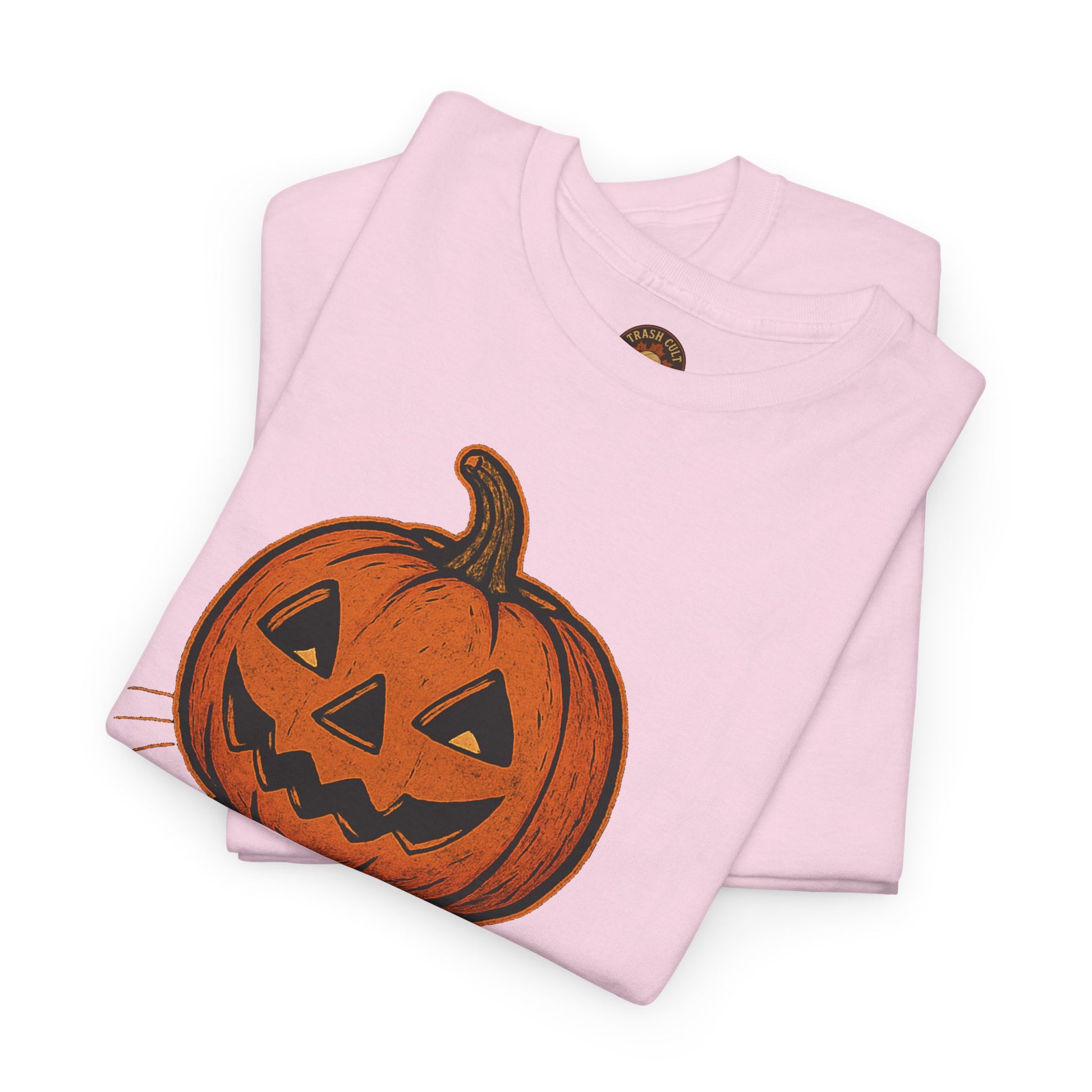 Black Cat Pumpkin Head Halloween T-Shirt – Jack O’Lantern Cat Design