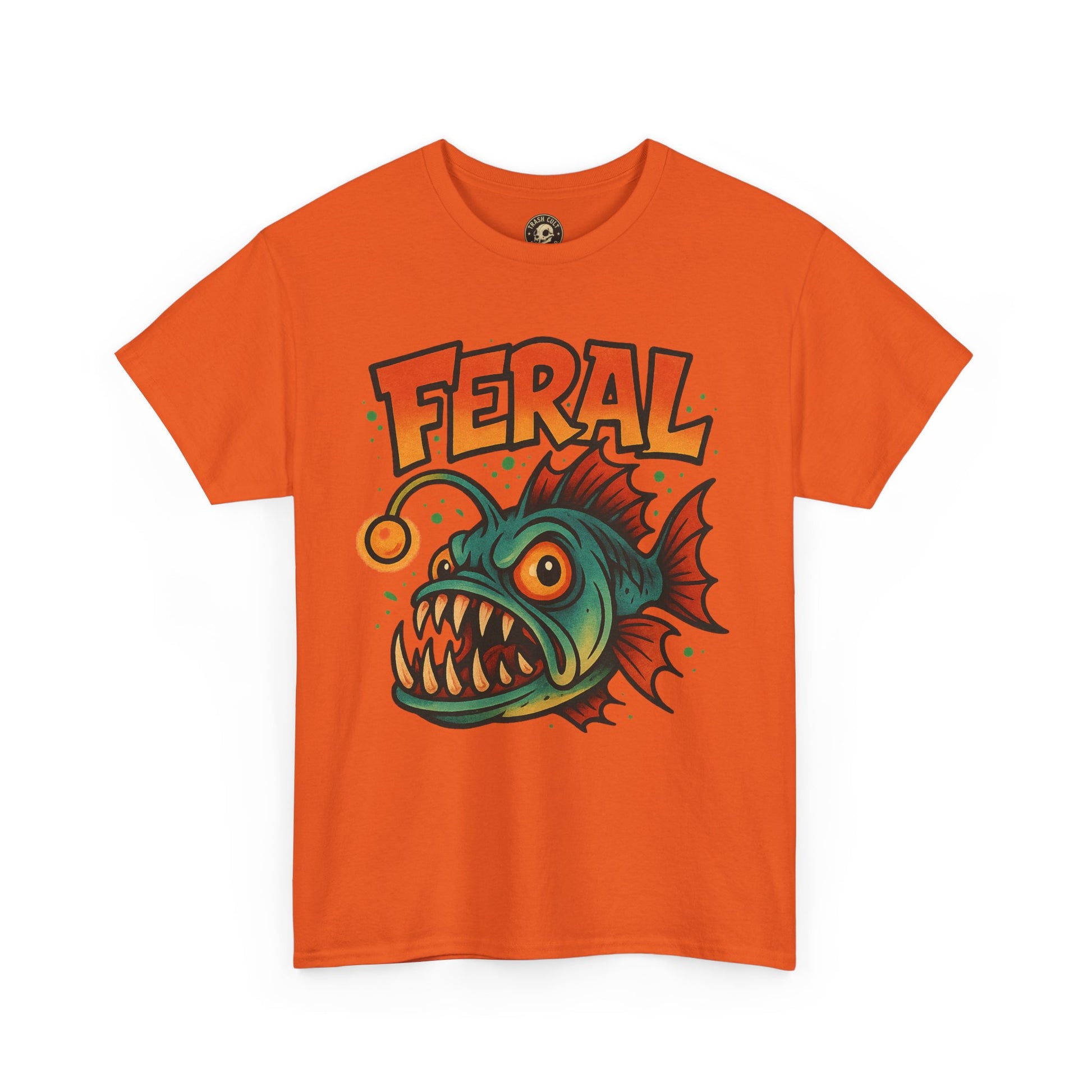 Feral Graphic Tee, Unisex Heavy Cotton Shirt, Edgy Apparel for Art Lovers, Perfect for Gifts and Casual Wear, Streetwear Fashion
