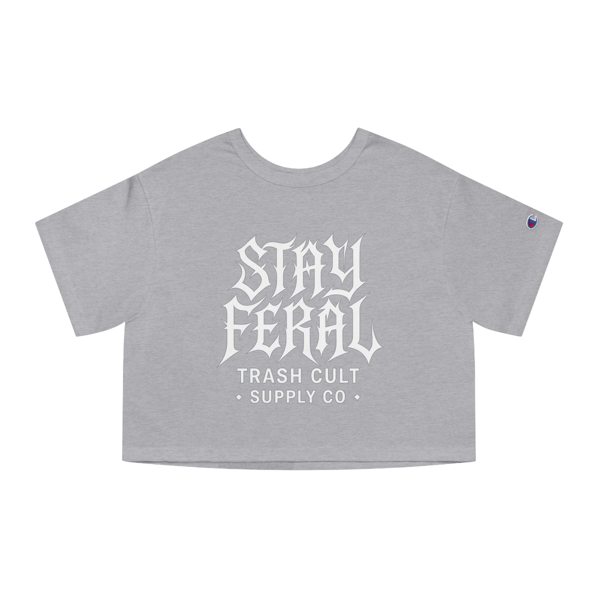 Stay Feral Cropped T-Shirt | Edgy Women's Fashion, Urban Streetwear, Casual Summer Top, Gifts for Friends, Alternative Style