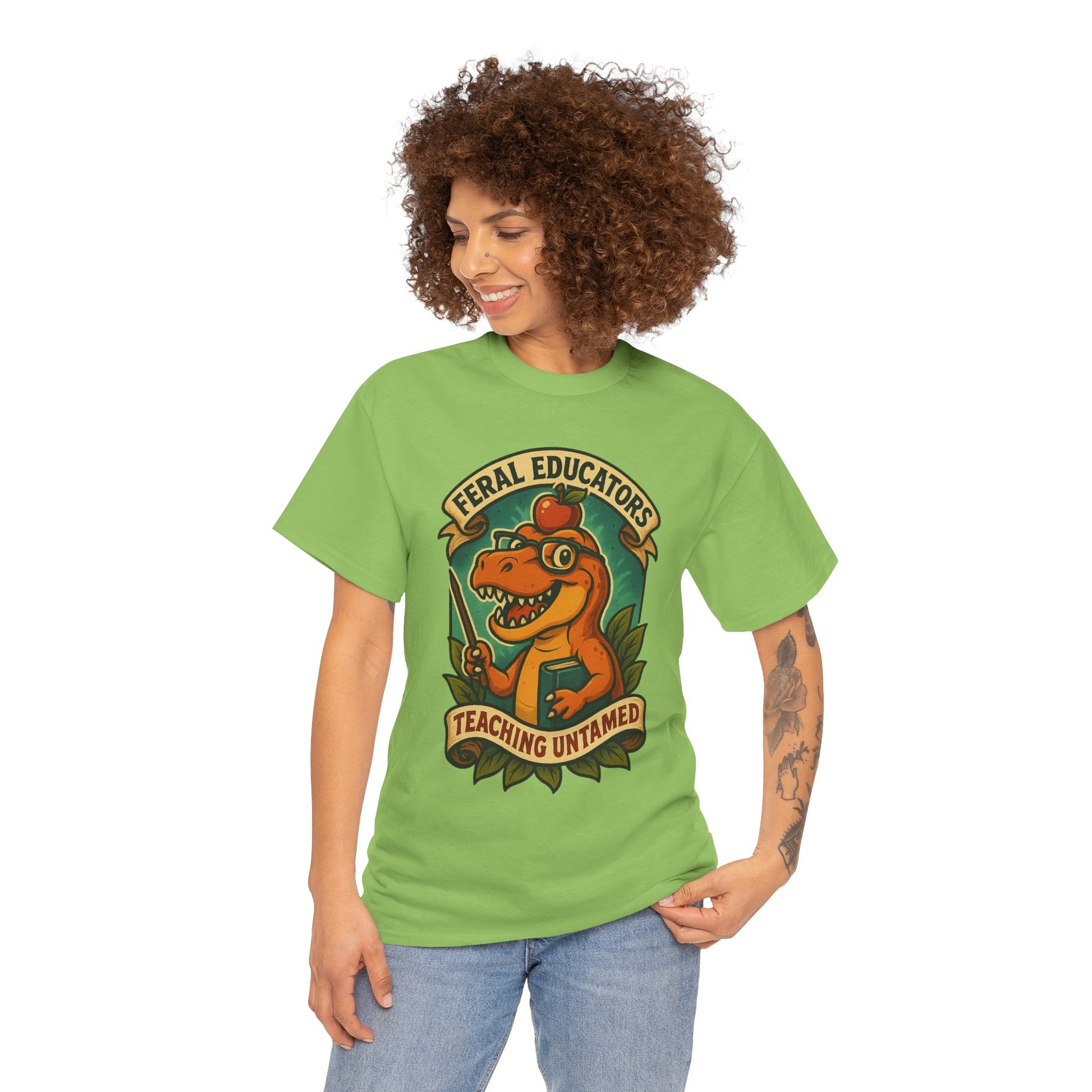 Feral Educators Tee, Fun Teacher Shirt, Unisex Cotton Tee, Gift for Educators, Classroom Apparel, Teacher Appreciation Day