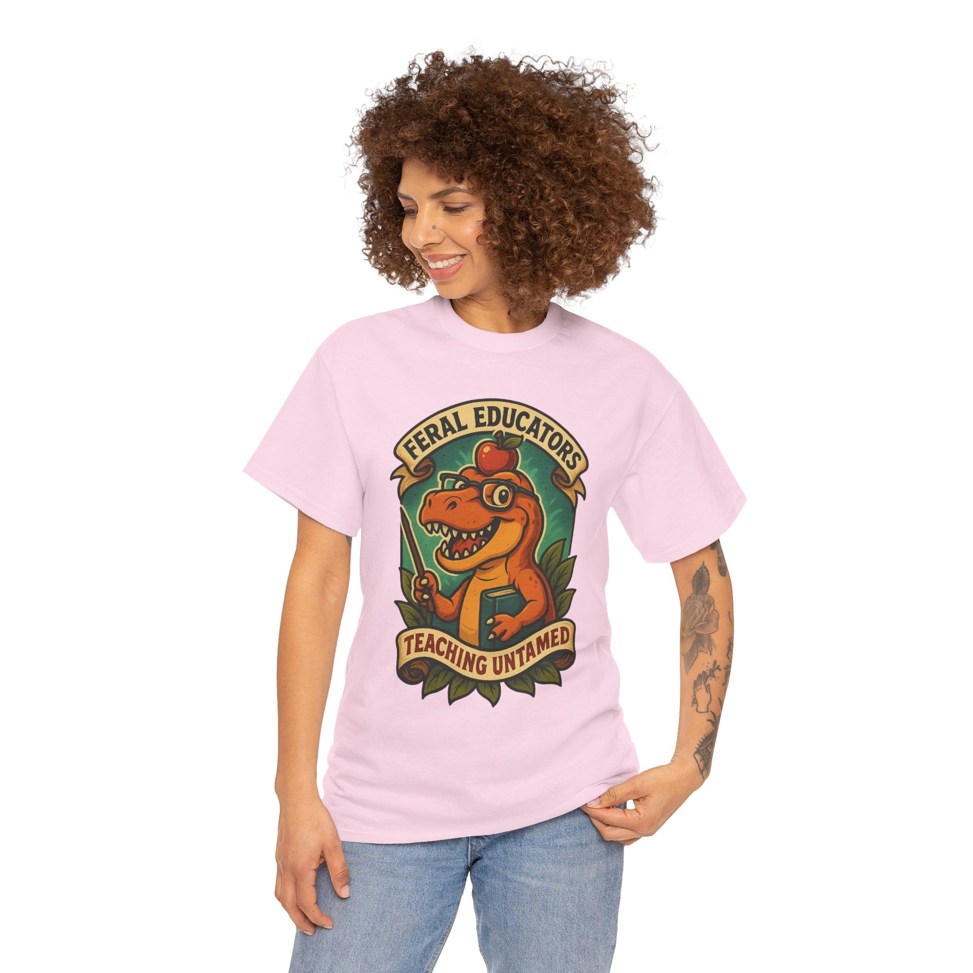 Feral Educators Tee, Fun Teacher Shirt, Unisex Cotton Tee, Gift for Educators, Classroom Apparel, Teacher Appreciation Day