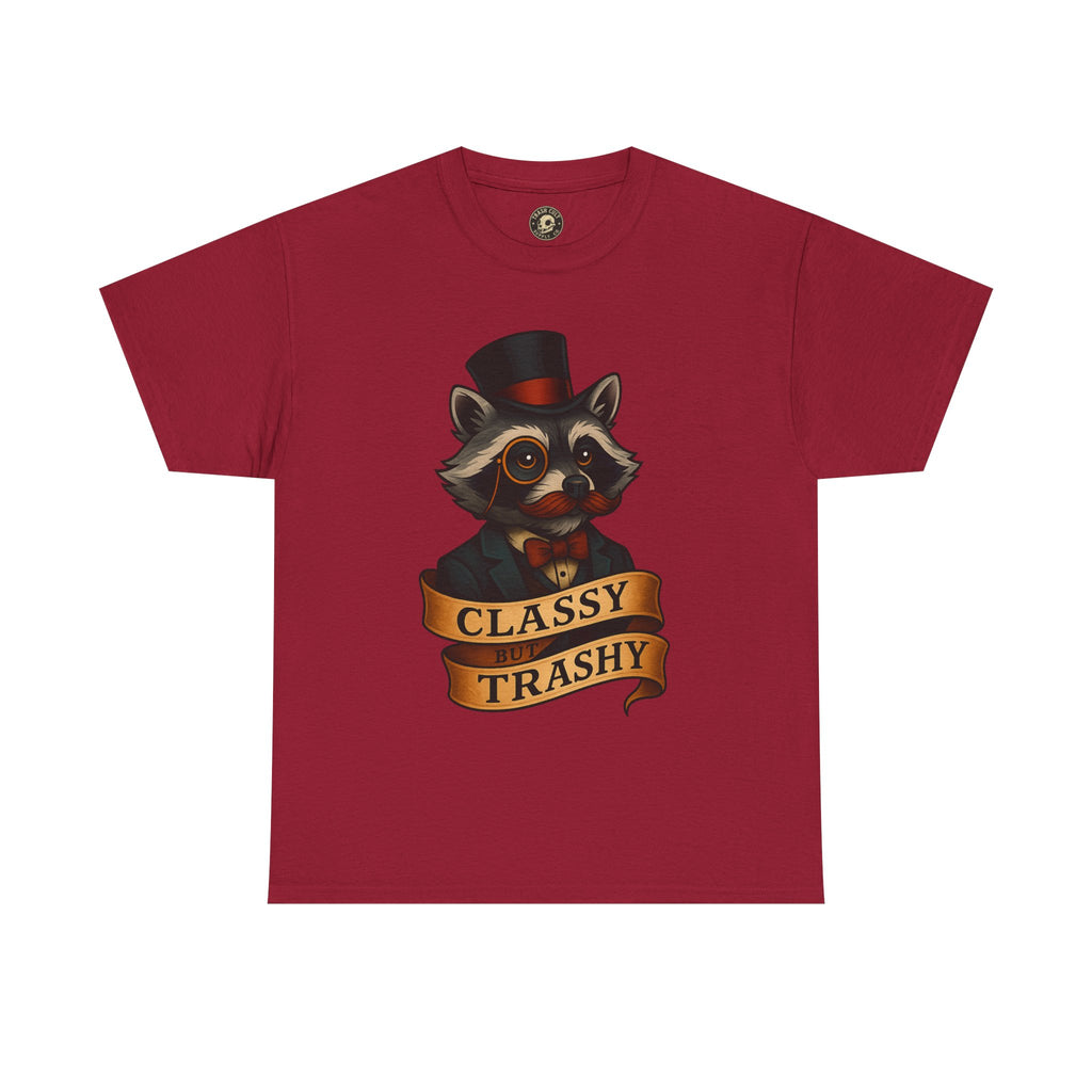 Classy Trashy Raccoon Tee, Unisex Heavy Cotton Tee, Funny Animal Shirt, Unique Gift, Casual Wear, Vintage Style T-Shirt