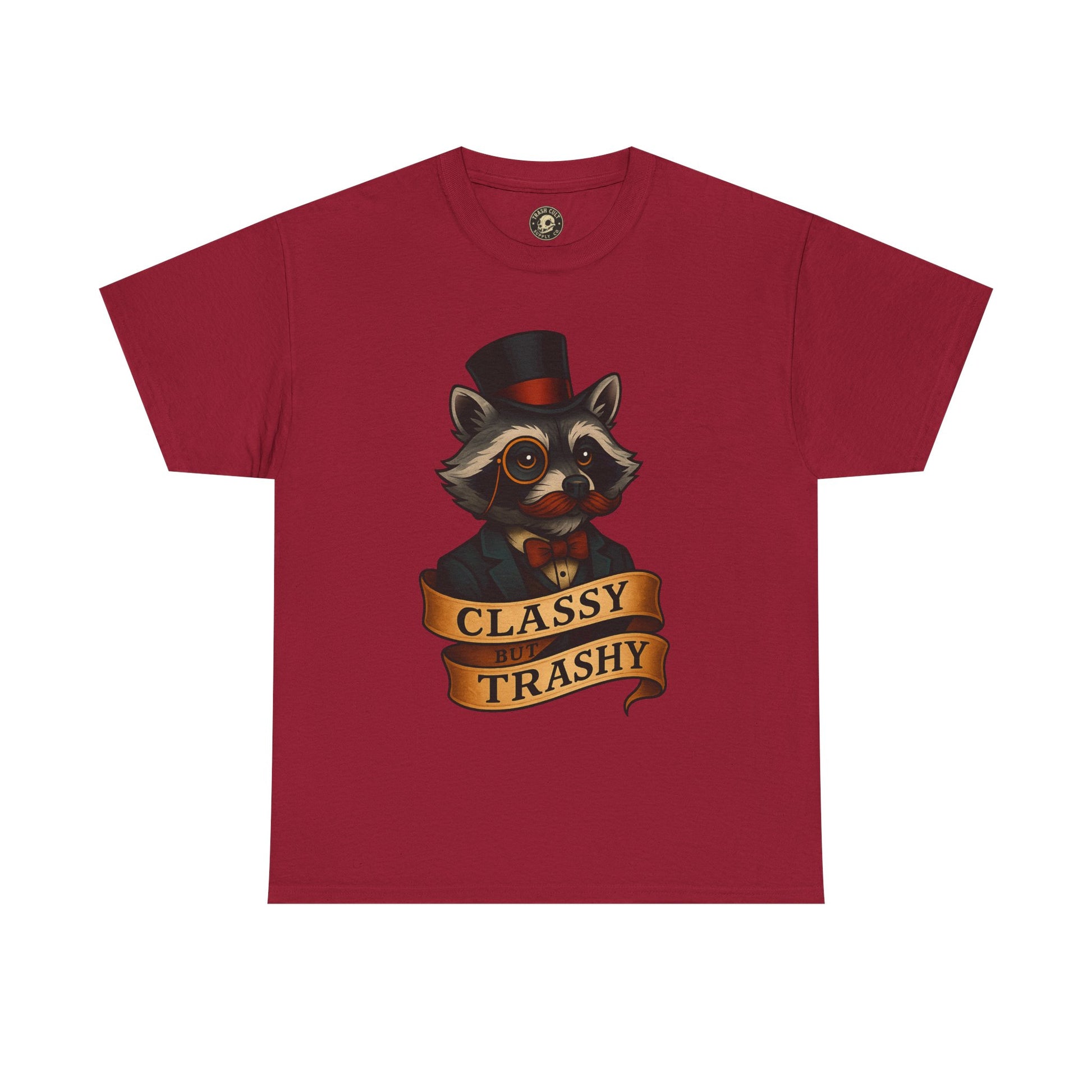 Classy Trashy Raccoon Tee, Unisex Heavy Cotton Tee, Funny Animal Shirt, Unique Gift, Casual Wear, Vintage Style T-Shirt