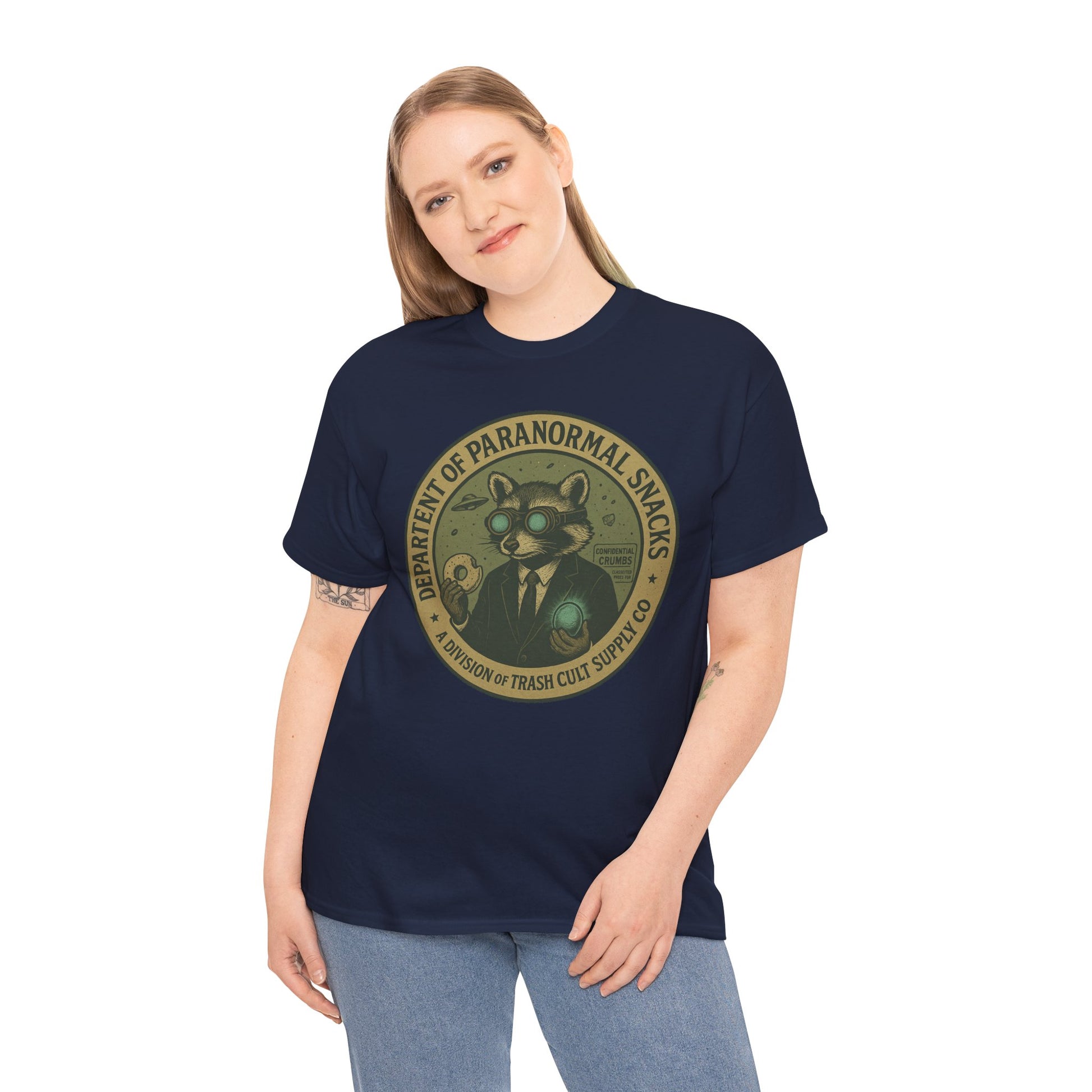 Department of Paranormal Snacks Shirt – Trash Cult Supply Co – Vintage Cryptid Division Tee – Gildan 5000