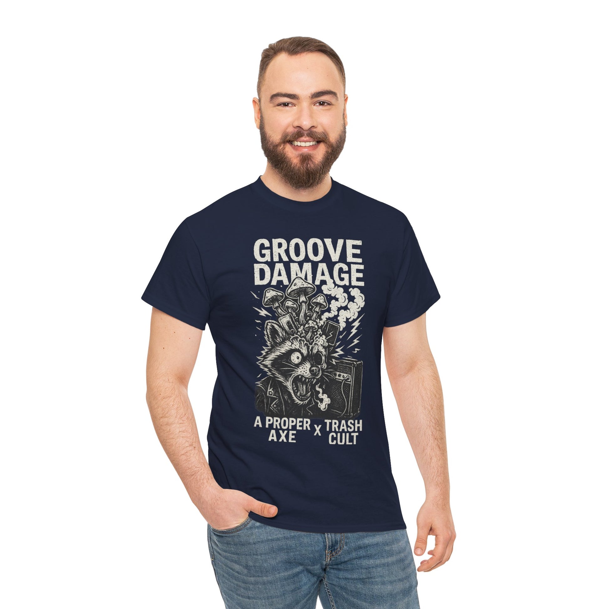 Groove Damage T-Shirt – A Proper Axe x Trash Cult Collab – Stoner Groove Punk Shirt