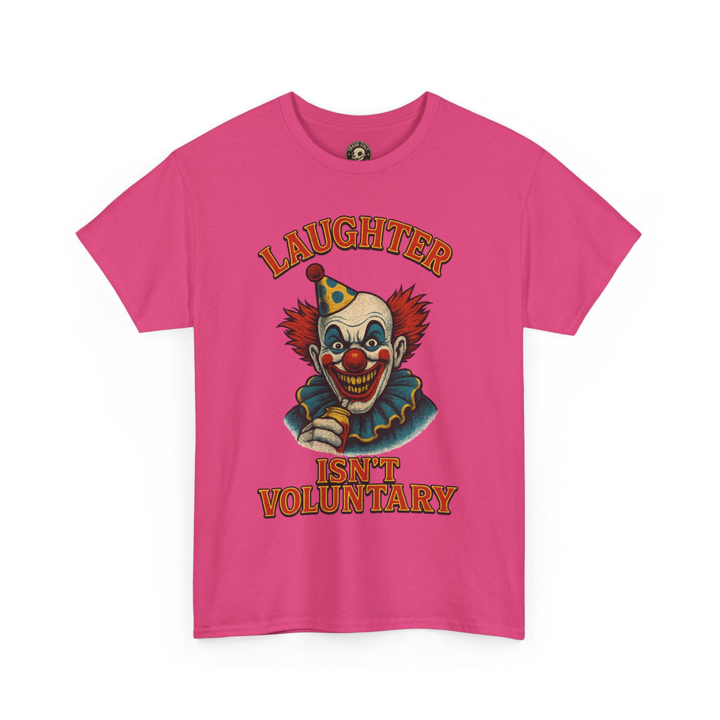 Laughter Isn’t Voluntary Creepy Clown Shirt – Circus Horror Tee – Gildan 5000
